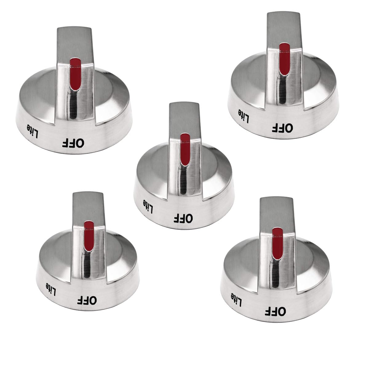 5-Pack DG94-01712A DG94-01713A Gas Range Burner Control Dial Knob for Samsung Range Oven Stove NX58M9420SS NX58M9420SSAA NX58M9420SSAA-00 Replacement DG64-00472A,DG64-00347A,DG64-00473A,DG64-00347B