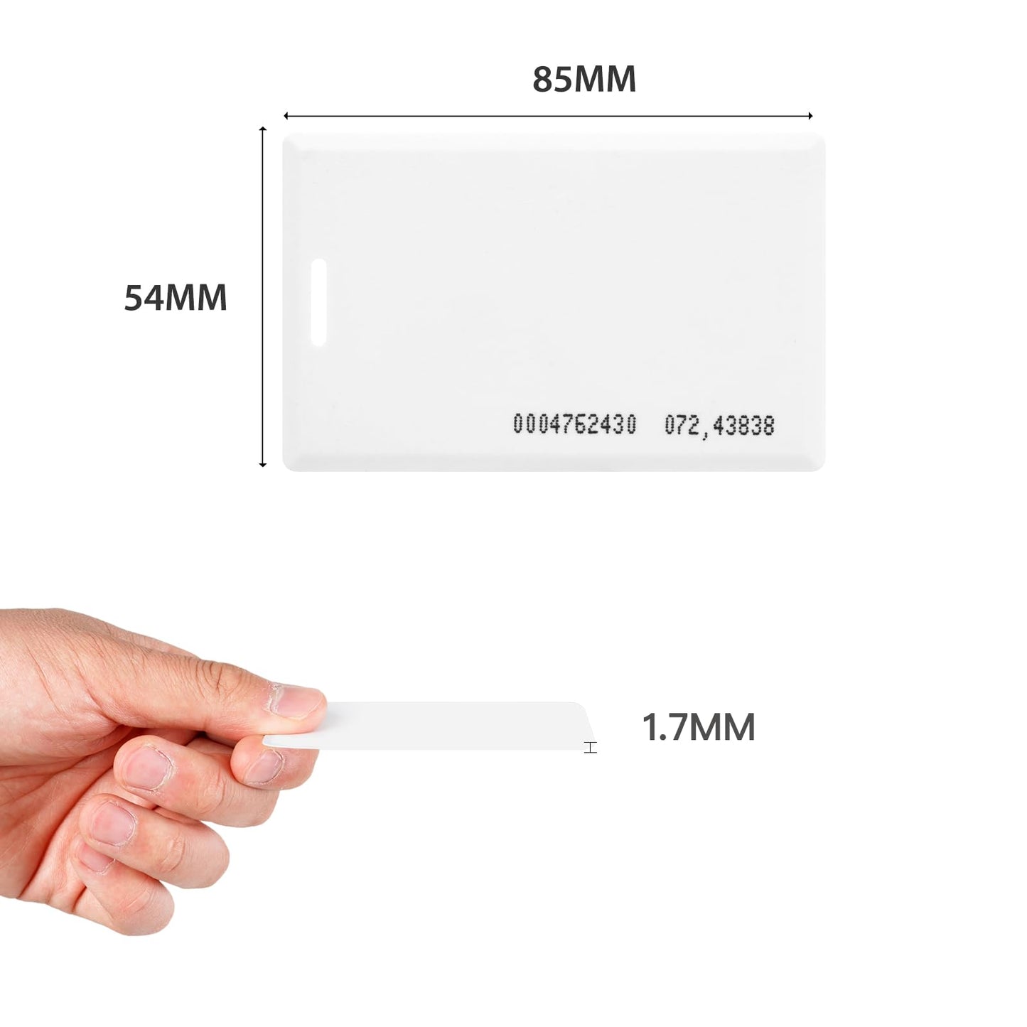HapAttend RFID Cards Compatible with Time Clock H1 H2 H3-125KHz RFID Proximity Employee Thick Badges Cards for Time Clock MB1, MB2, TC1, TC2, TC7 (10 Pack)