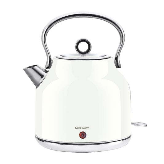 Seydere Electric Kettle – 1.7L Stainless Steel Kettle with Keep Warm Function, 1500W Fast Boil Kettle with LED Indicator, Auto Shut-off & Boil-Dry Protection Cordless Design, Rotational Base (White)