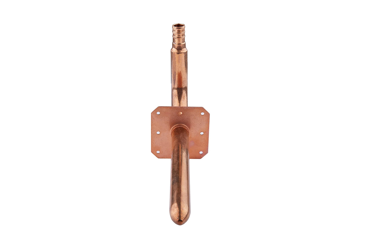 (Pack of 10) EFIELD Barb Crimp Pex Copper Stub Out Elbow with Wall Flange, 1/2"-8 Inch Length,(STUB016)