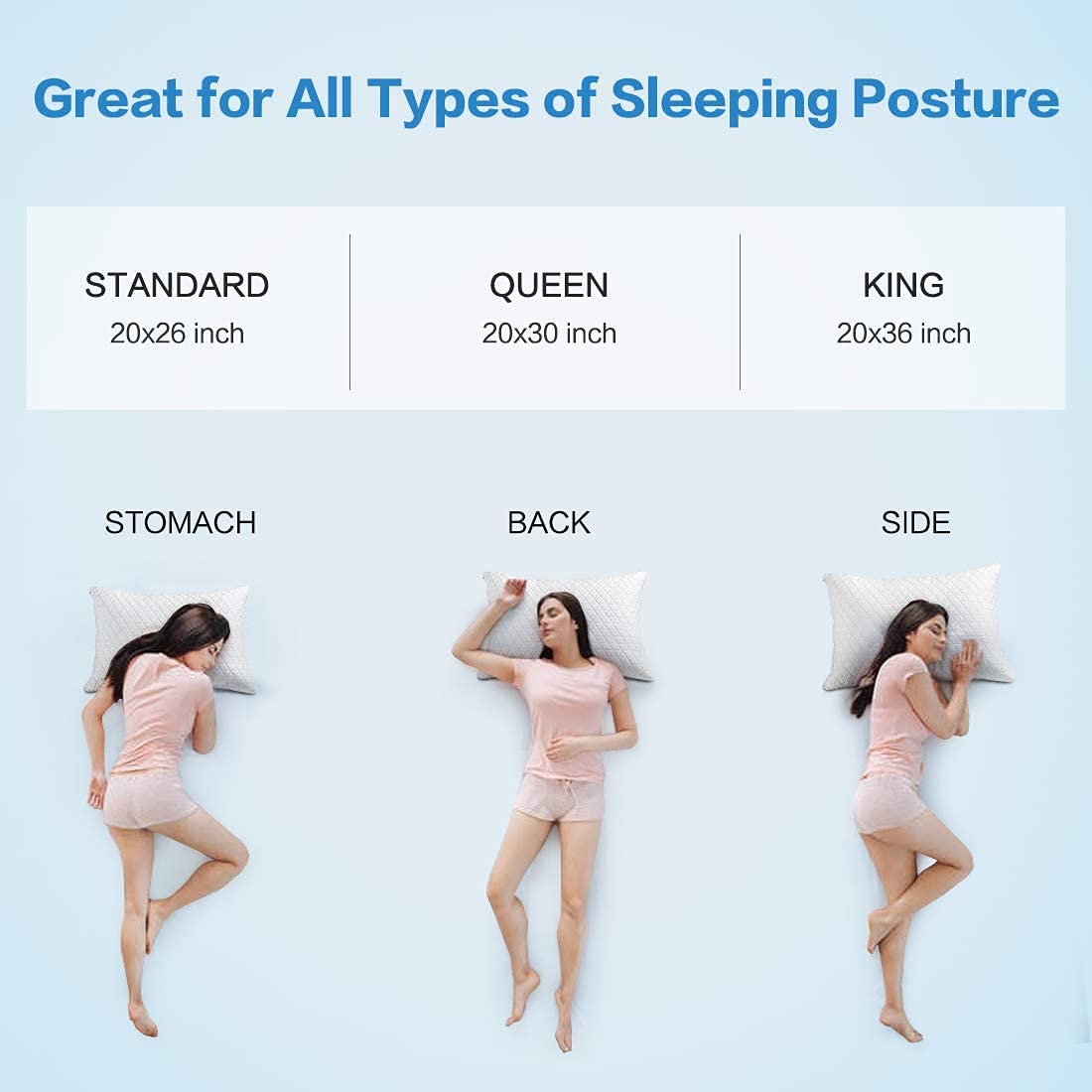 KEYOOHOME Shredded Memory Foam Pillows for Sleeping,Bed Pillows Queen Size Set of 2 Pack Cooling Adjustable,Good for Side and Back Sleeper with Washable Removable Cover
