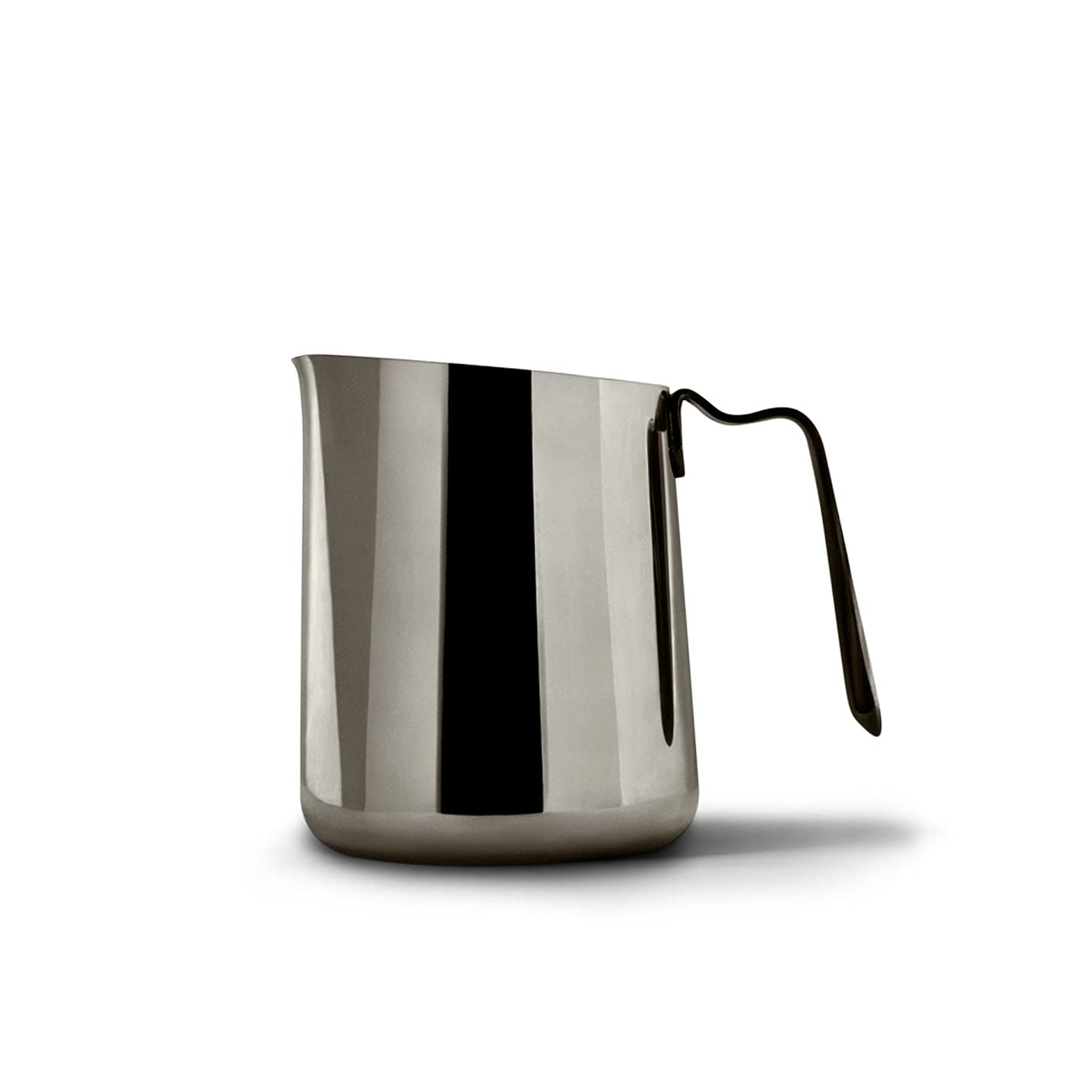 Fellow Eddy Steaming Pitcher - Milk Frother Pitcher with Fluted Spout, Premium Barista Tools for Precision Latte Art, 18/8 Stainless Steel, Graphite, 12oz Jug