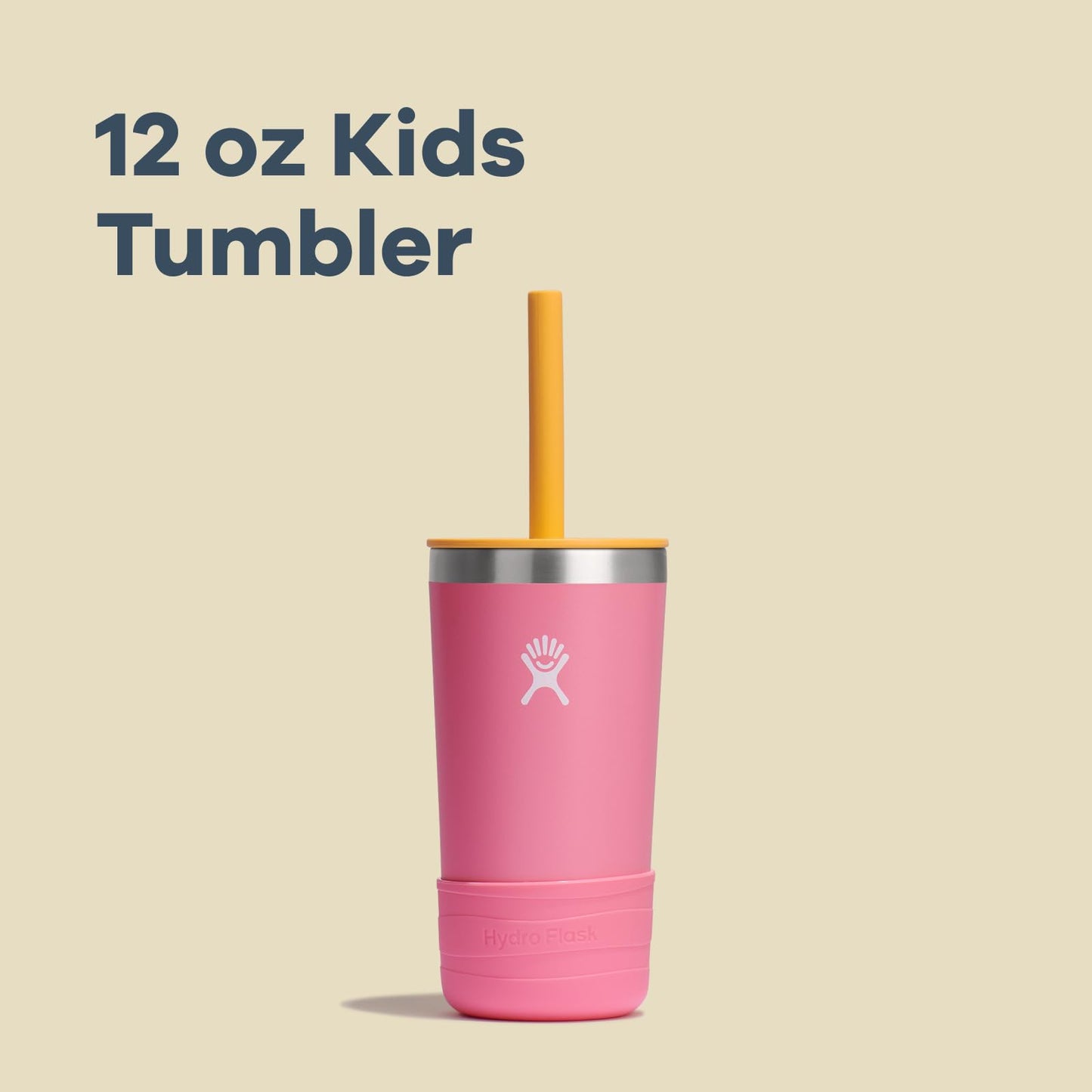 Hydro Flask Kids 12 Oz Tumbler with Lid and Straw for School - Insulated Stainless Steel in Koala Gray