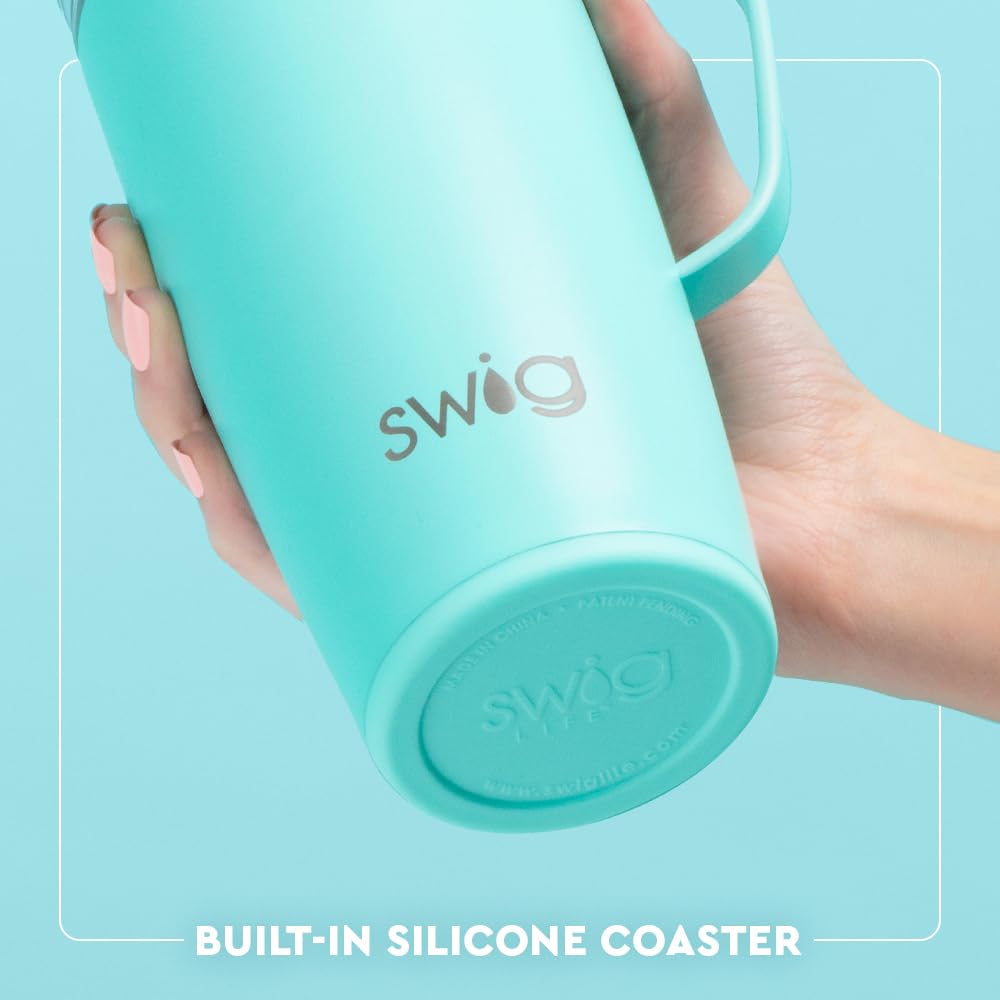 Swig Life 22oz Travel Mug, Insulated Teacher Tumbler with Handle and Lid, Travel Coffee Mug, Cup Holder Friendly, Stainless Steel 22 oz Tumbler, Teacher Gift (Book Club)