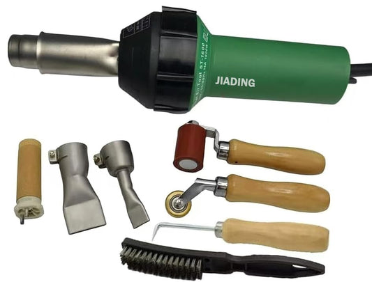 110V 1600W Plastic Welding Gun PVC PP Plate Floor Leather Welding Hot Air Gun PE Welder Heat Gun Hot Torch Kit
