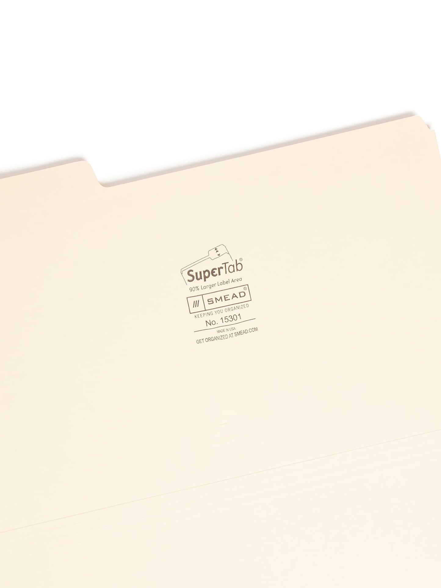 Smead SuperTab File Folder, Oversized 1/3-Cut Tab, Legal Size, Manila, 100 Per Box (15301)