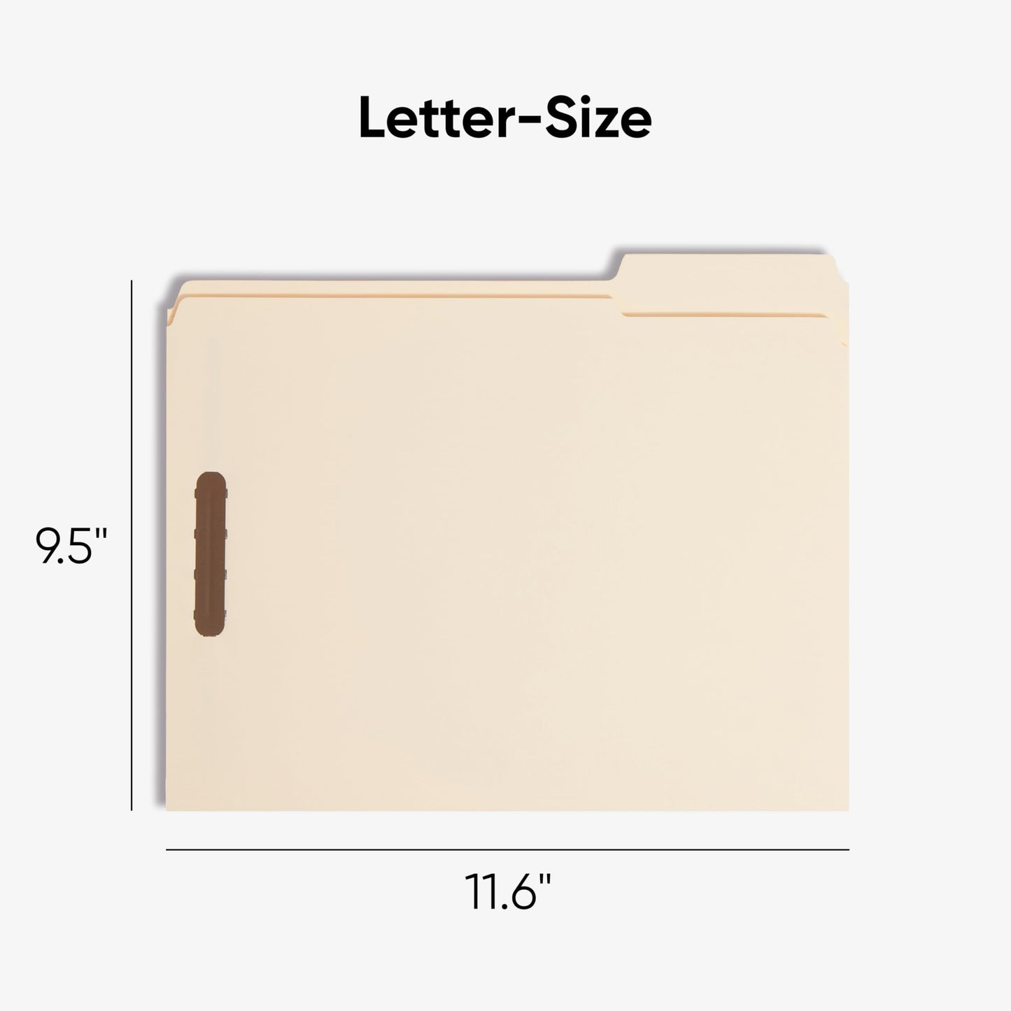 Smead Fastener File Folder, Reinforced 1/3-Cut Tab, Letter Size, Manila, 50 per Box (14537)