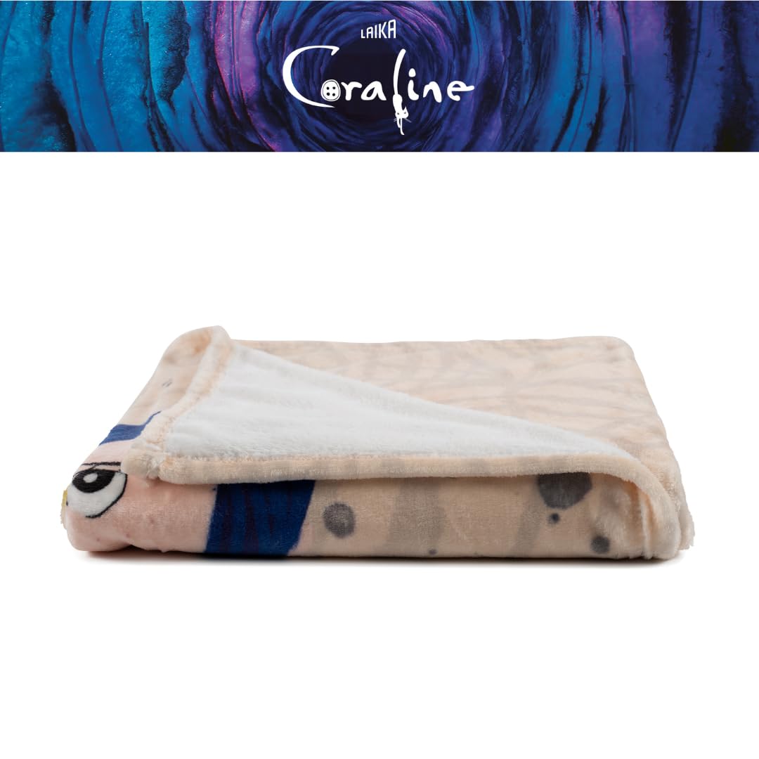 Collectibles Coraline Movie Bedding Super Soft Cozy Plush Throw, 46 in x 60 in, (Officially Licensed Product) by Franco