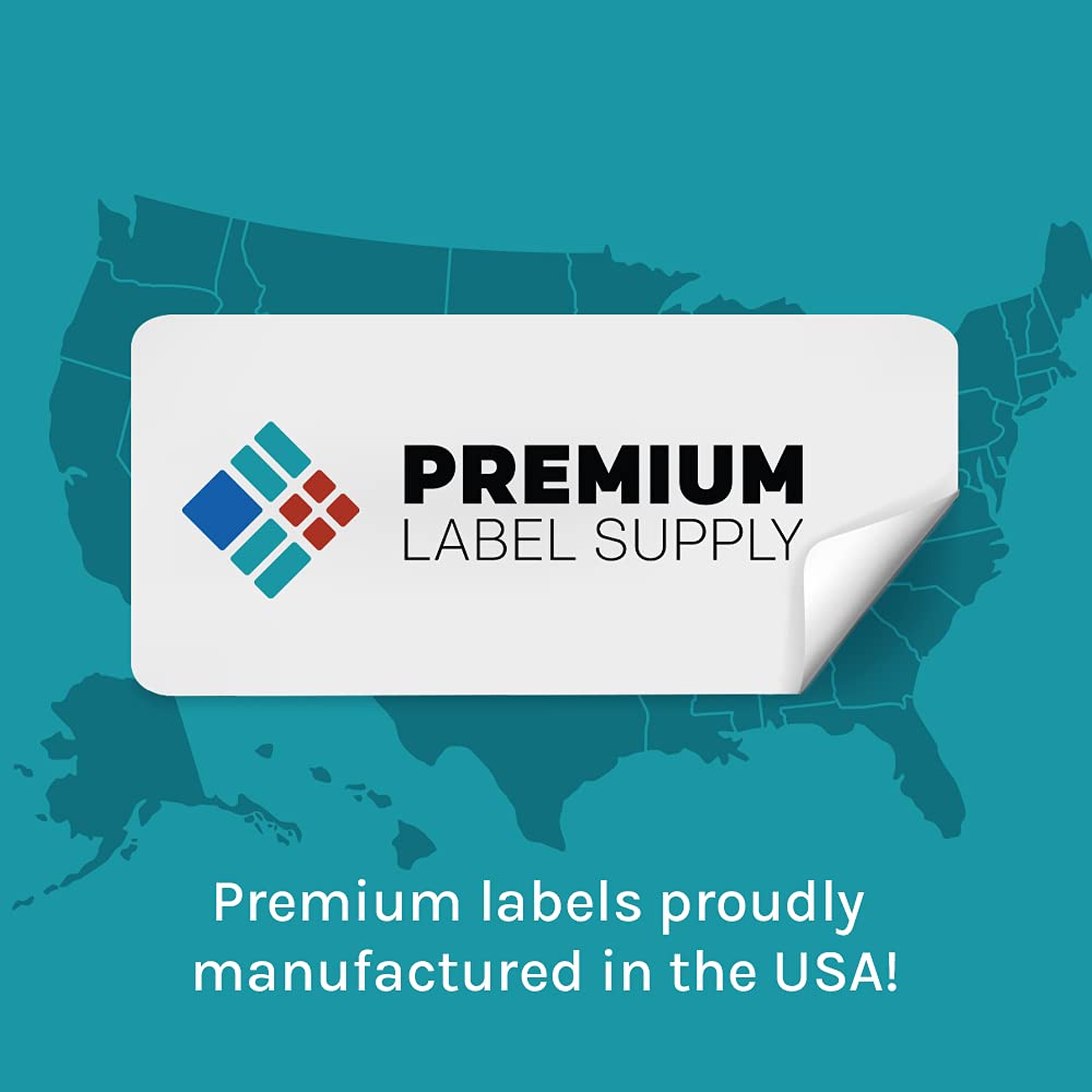 Premium Label Supply White Sticker Half Sheet Labels – 8.5" x 5.5" – Laser/Inkjet Compatible – (2 per Sheet), 200 Sheets - 400 Total Adhesive Labels