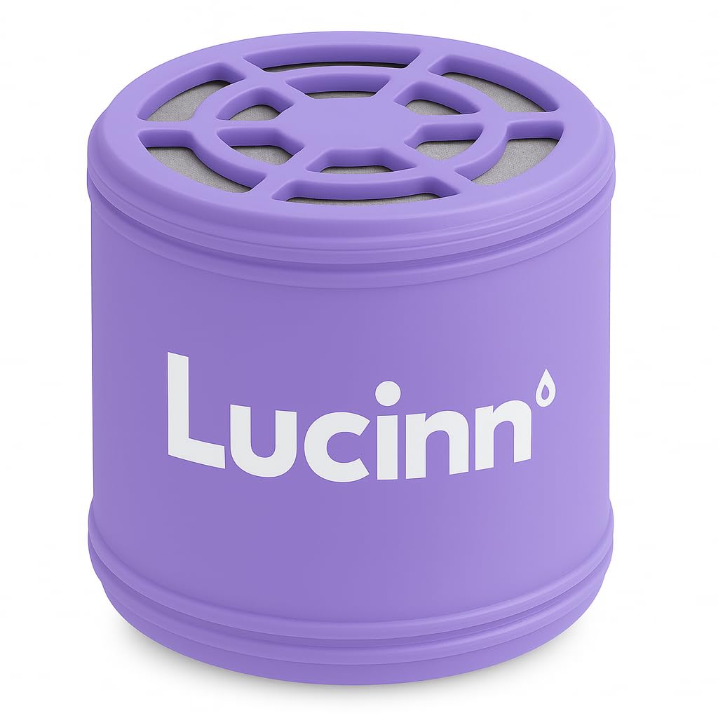 Lucinn Pro Filtered Showerhead Replacement Cartridge – Compatible with Lucinn Pro Filtered Shower Head – Reduces Chlorine, Heavy Metals & Impurities for Softer Skin & Smoother Hair