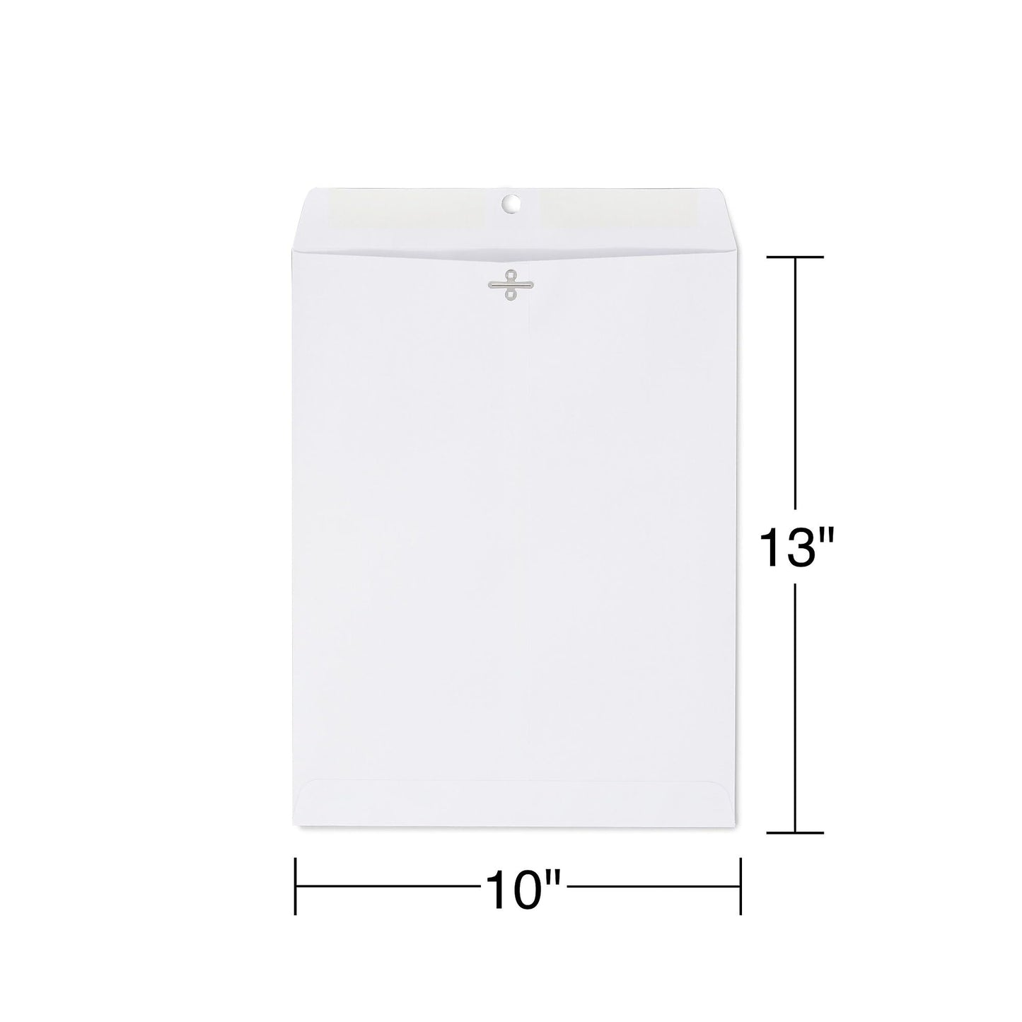 Staples 10 x 13 White Wove Clasp & Gummed Catalog Envelopes, Metal Clasp Closure, Durable Large Mailing Envelopes, 100/Box