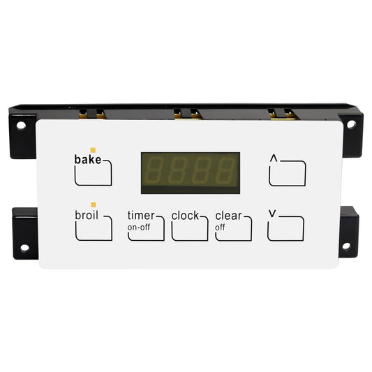 316455410 Range Oven Control Board for Electrolux Kenmore, Gas Range 7 Button Control Board Clock 5304518661 316222800 （White）