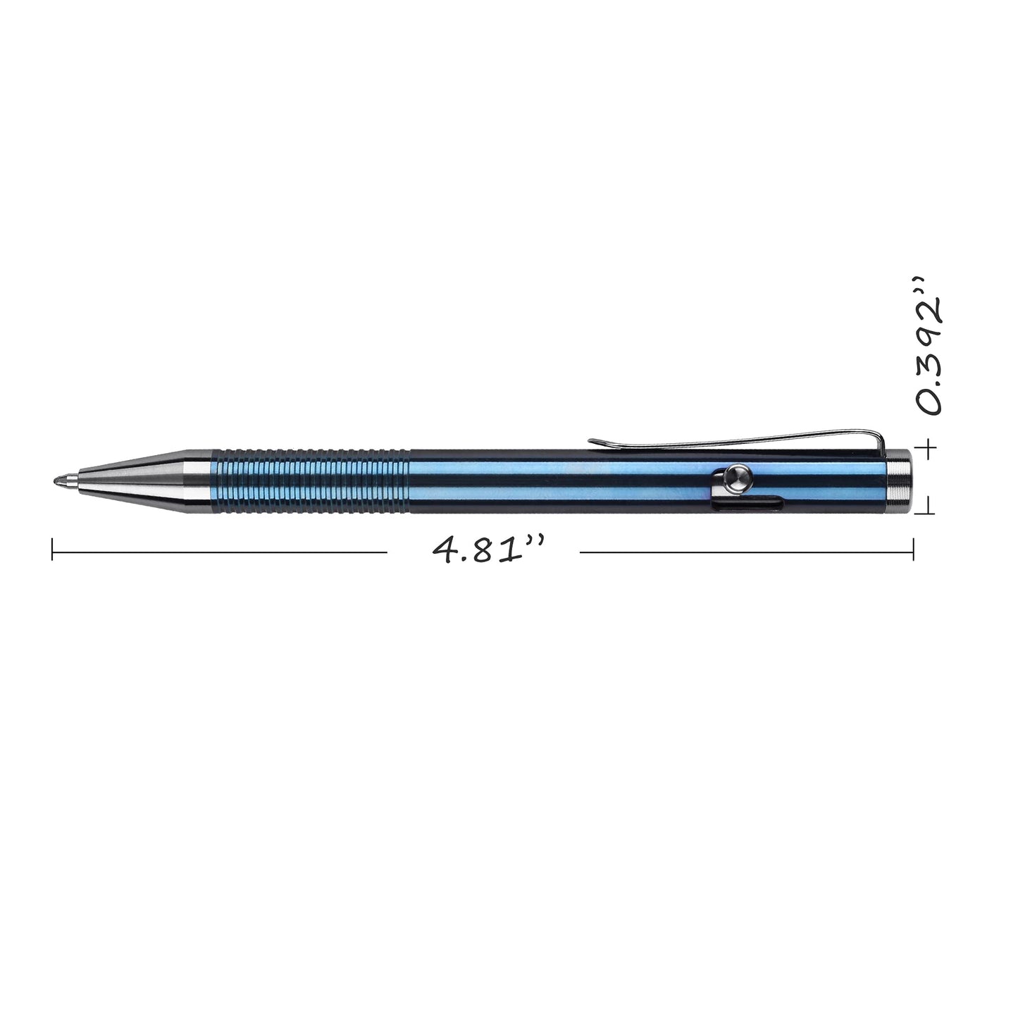 SMOOTHERPRO Titanium Bolt Action Pen Compatible with Parker Refill Durable Stainless Steel Pen Clip for EDC Pocket Business Collection Sandblasting Gray(Ti951)