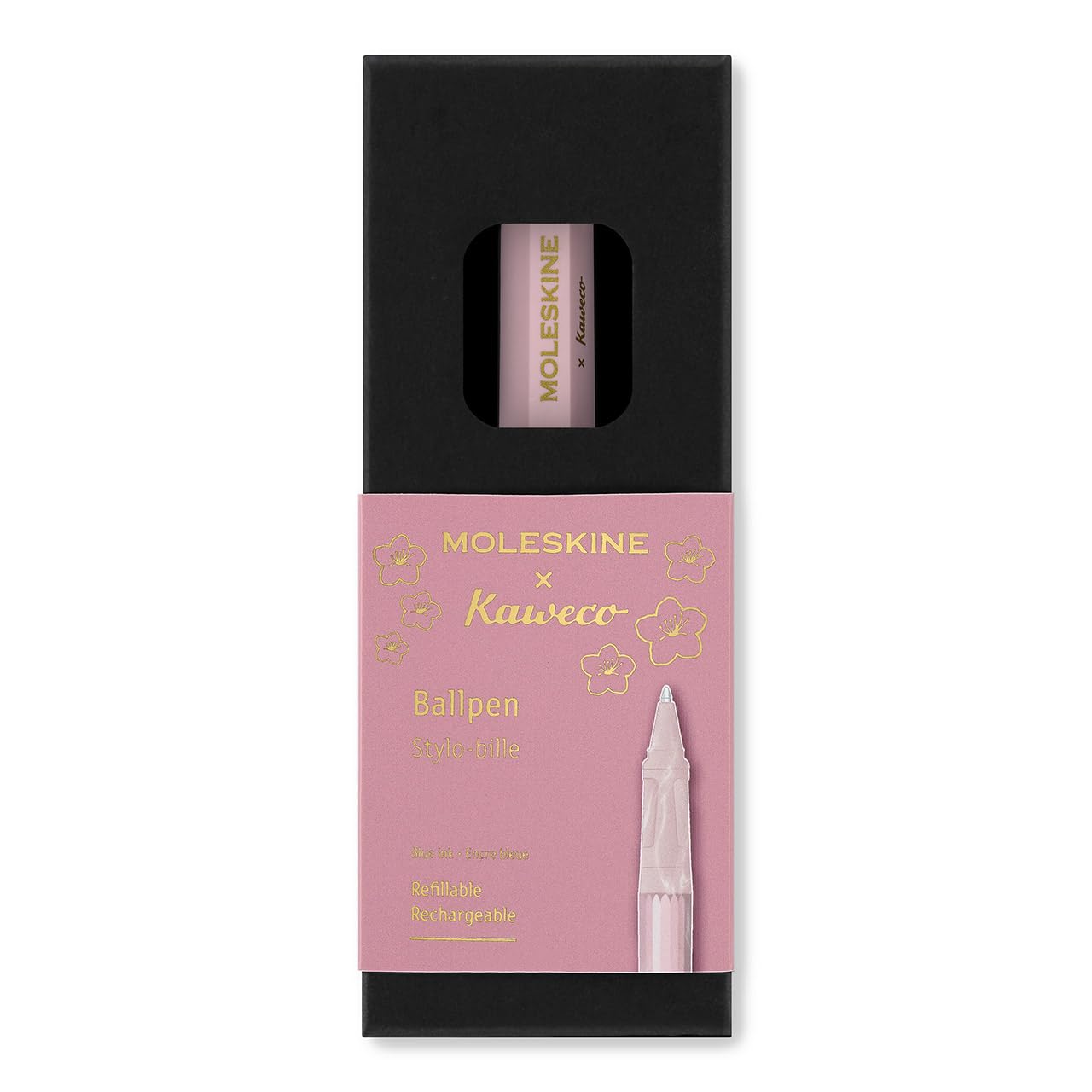 Moleskine Limited Edition Sakura 2026 Kaweco Ballpen, 1.0mm Point, Rose Marble with Blue Ink