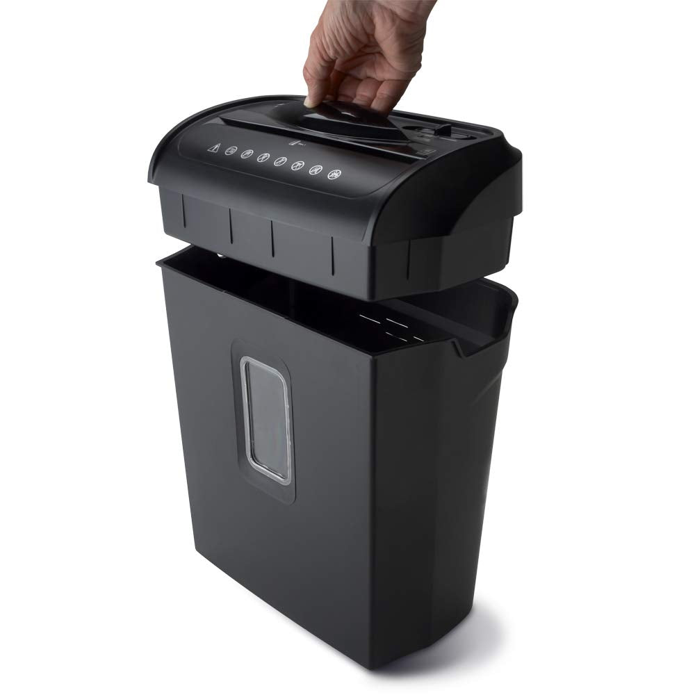 Aurora AU608MB High-Security 6-Sheet Micro-Cut Paper Credit Card Shredder with 3.5-Gallon Wastebasket, 4-Minute Continuous Running Time, Security Level P-4