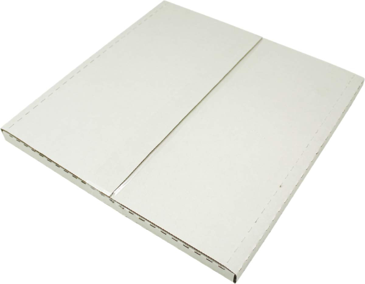 (25) White Vinyl Record LP Shipping Mailer Boxes - Holds 1 to 3 12" Records - Adjustable Height - STRONG 32 ECT Cardboard #12BC01VDWH