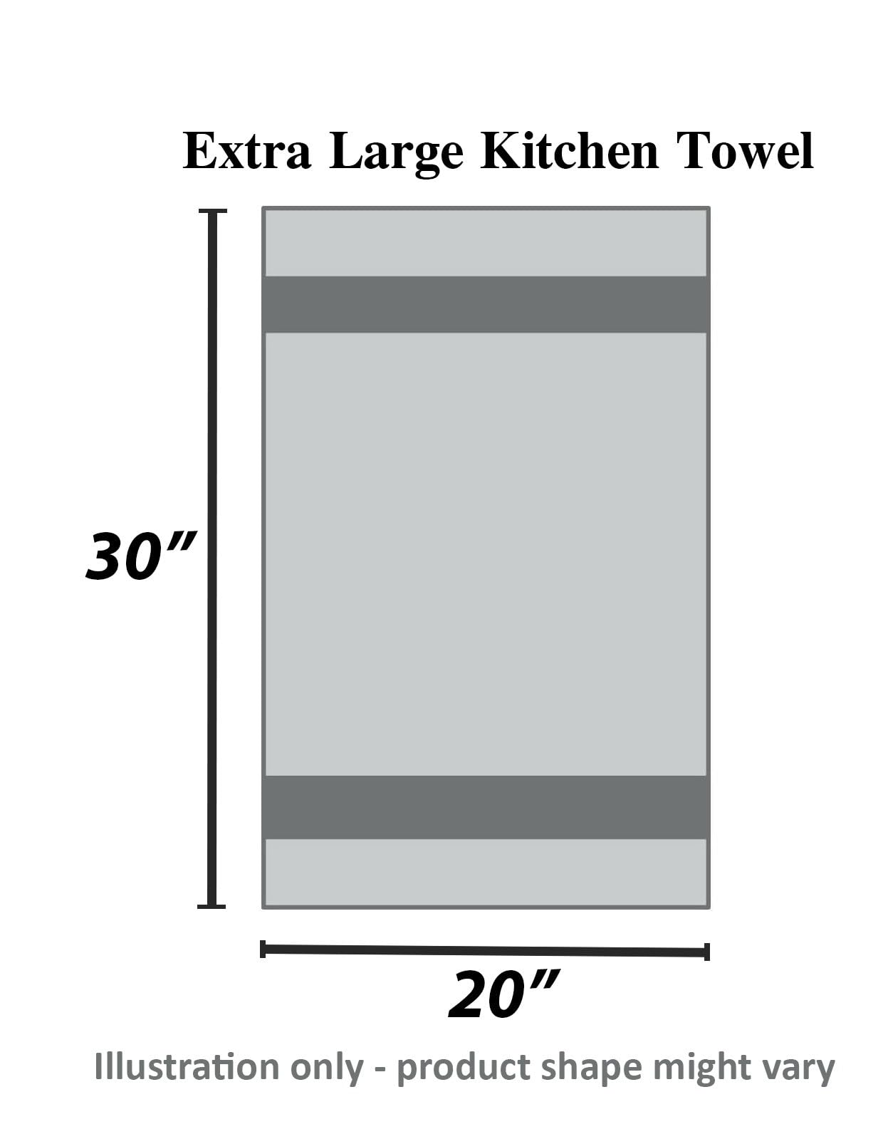 Urban Villa Kitchen Towels 100% Cotton Dish Towels for Kitchen(Set of 4)20”x30” Dish Cloths Highly Absorbent Kitchen Linen Set with Hanging Loop Perfect for Drying Dishes Cleaning Towels -Multi Color