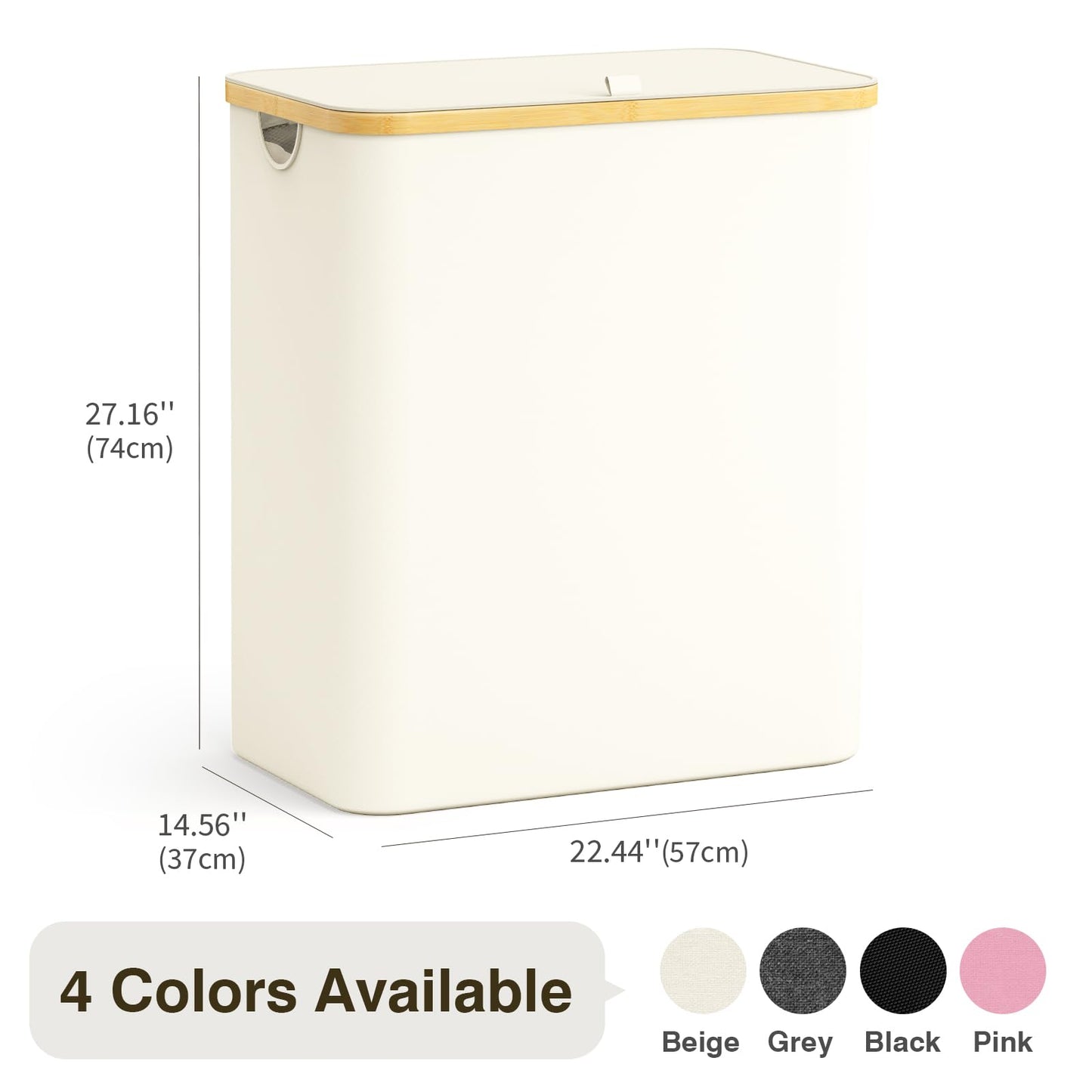 Hampers for Laundry Basket with Lid, 160L Extra Large Laundry Hamper 3 Section Dirty Clothes Hampers for Laundry Divided Laundry Basket Organizer for Bedroom,Laundry Room, Dirty Clothing Hamper, Beige