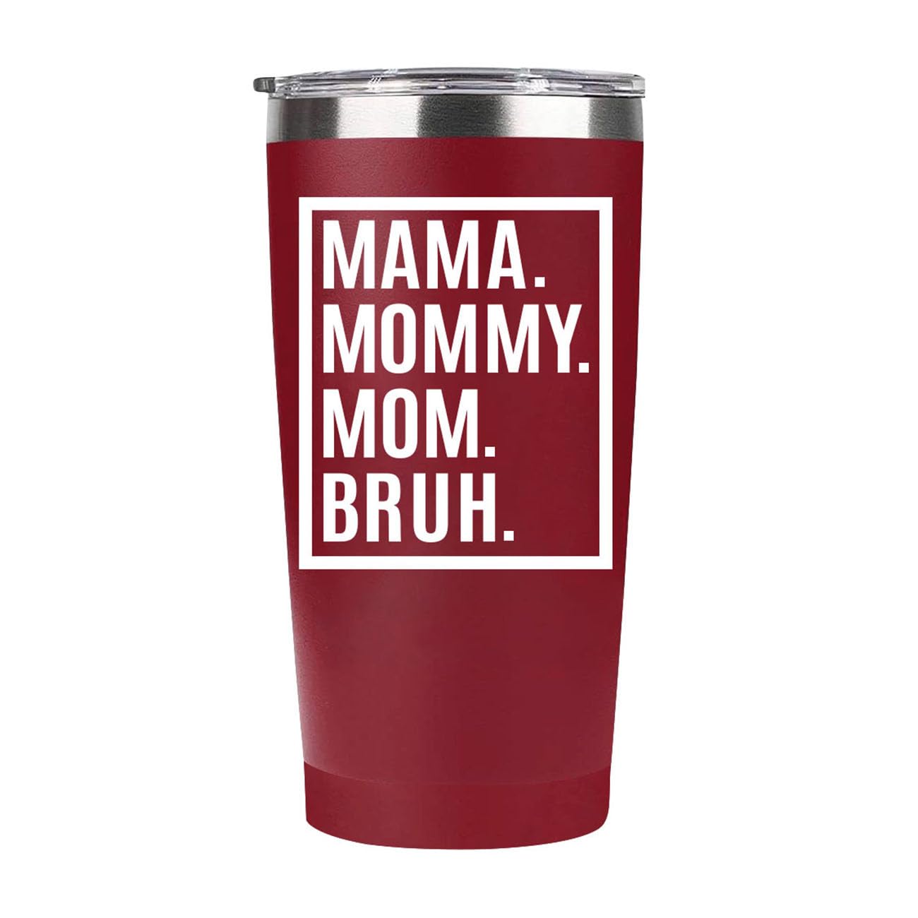MFGNEH Mothers Day Birthday Gifts for Mom,Mom Christmas Mama Gifts from Daughter, Son,Kids,Mother Gift,Thank You Gift for Mama Mommy Bruh,Women,20oz Stainless Steel Tumbler Cup,Red