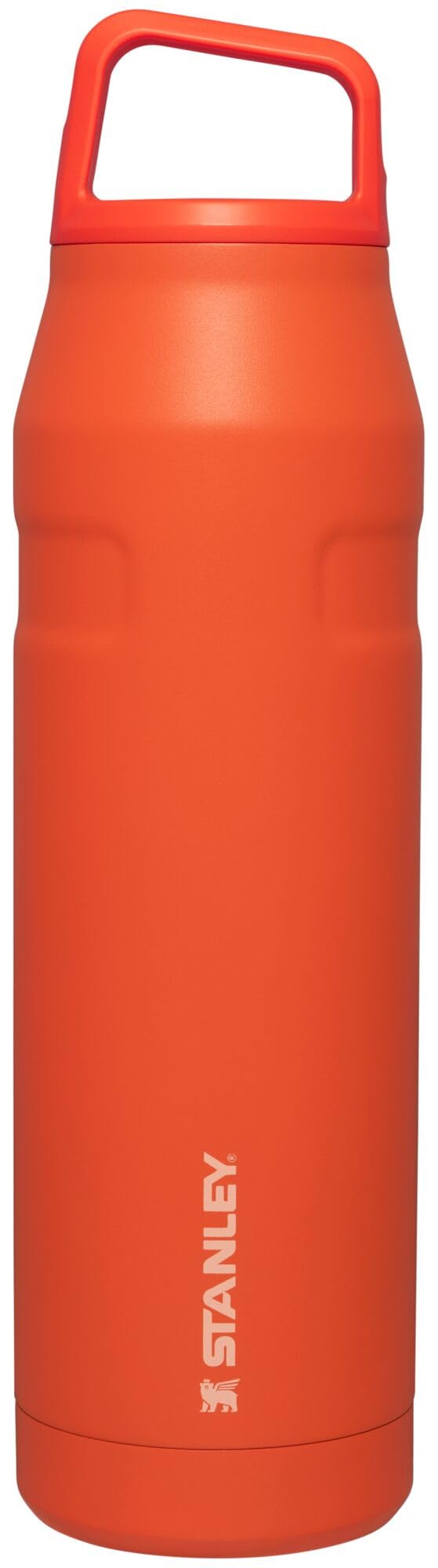 STANLEY IceFlow Cap and Carry Water Bottle 36 oz | Wide Mouth Twist Lid | Lightweight and Leakproof for Travel and Sports | Insulated Stainless Steel | BPA-Free | Tigerlily