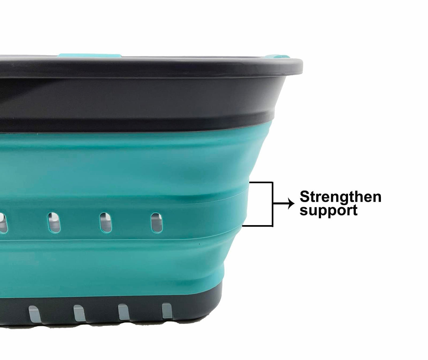SAMMART 42L (11 gallon) Collapsible Plastic Laundry Basket - Foldable Pop Up Storage Container/Organizer - Portable Basket - Space Saving Hamper/Basket