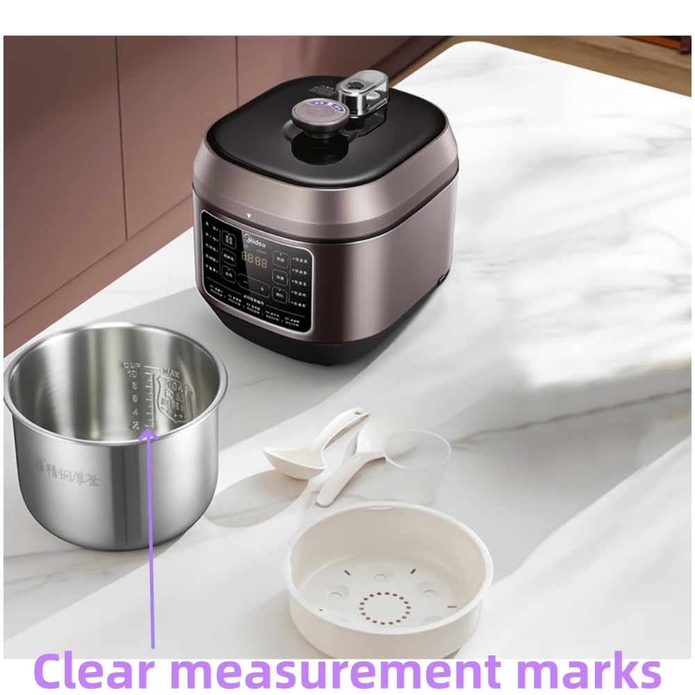 Ingpro Original Heavy Stainless Steel Inner Pot Instant Pot for Pressure Cooker, Rice Cooker Replacement Accessories, Original Manufacture Part (6-Qt)