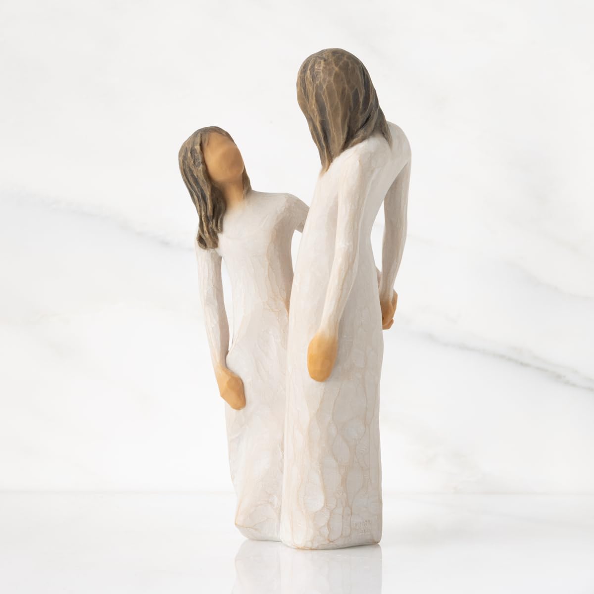 Willow Tree Time Together, “I Love Our time Together”, Figure of Mother and Daughter with clasped Hands, Sculpted Hand-Painted Figure