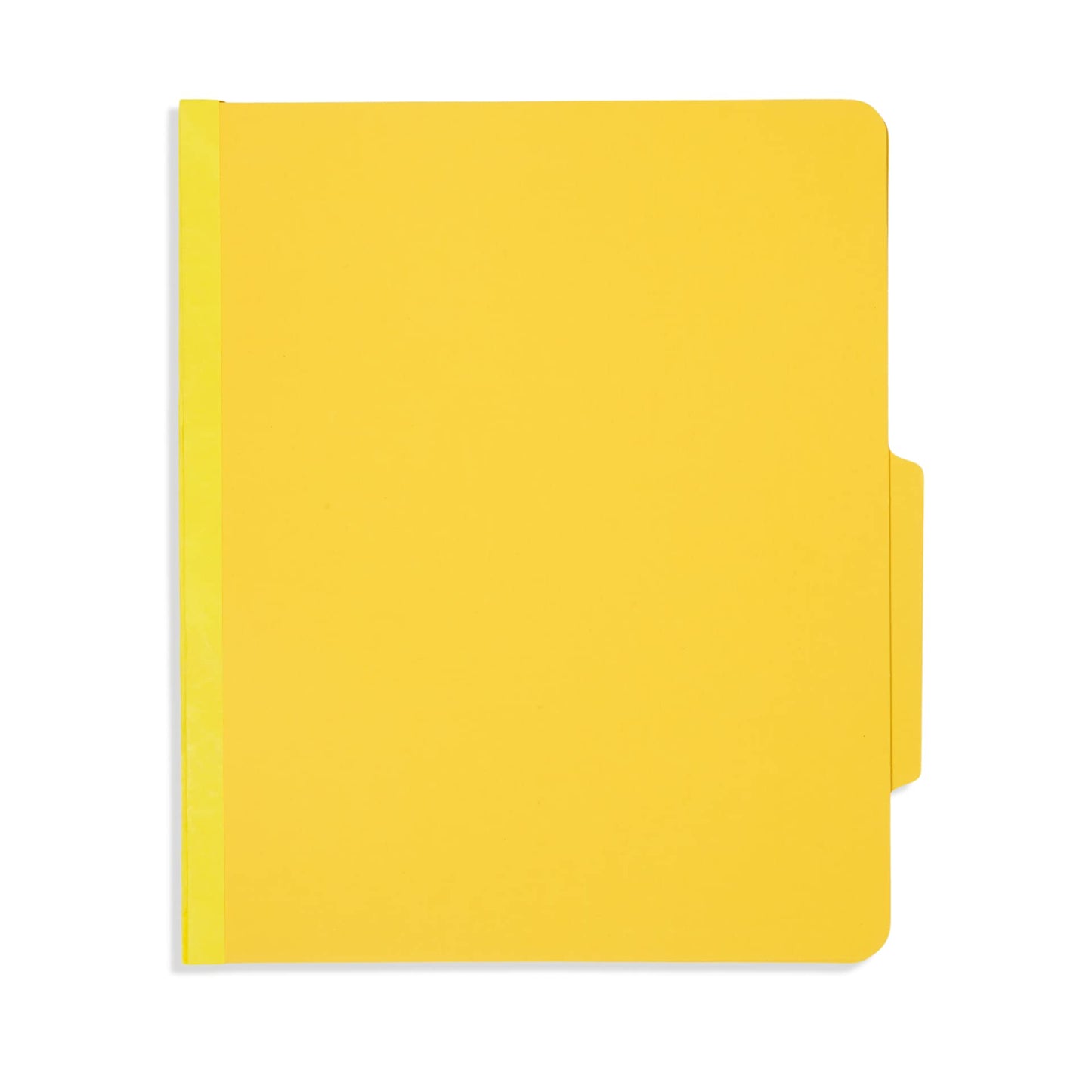 10 Blue Summit Supplies Classification Folders, 1-Divider, Letter Size, Yellow, with 2 Inch Expansions, Durable 2 Prong Design for Organizing Standard Medical Files & Office Reports, 10 Pack