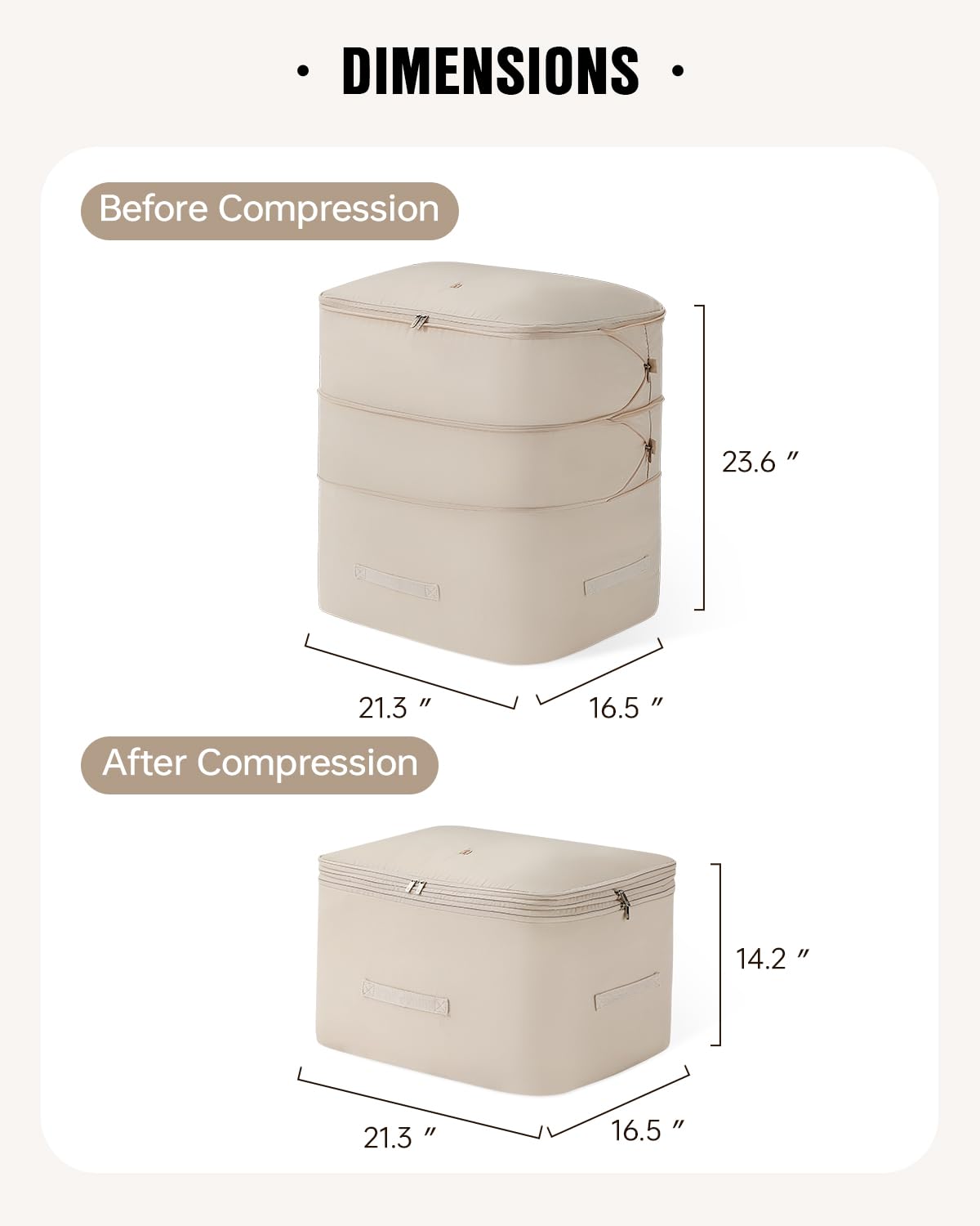 Eachy 3-Pack Comforter Storage Bag Blanket Storage Bags, 136L Compression Bags for Blanket Comforter, Ultra Space Saving Self Compression Organizer