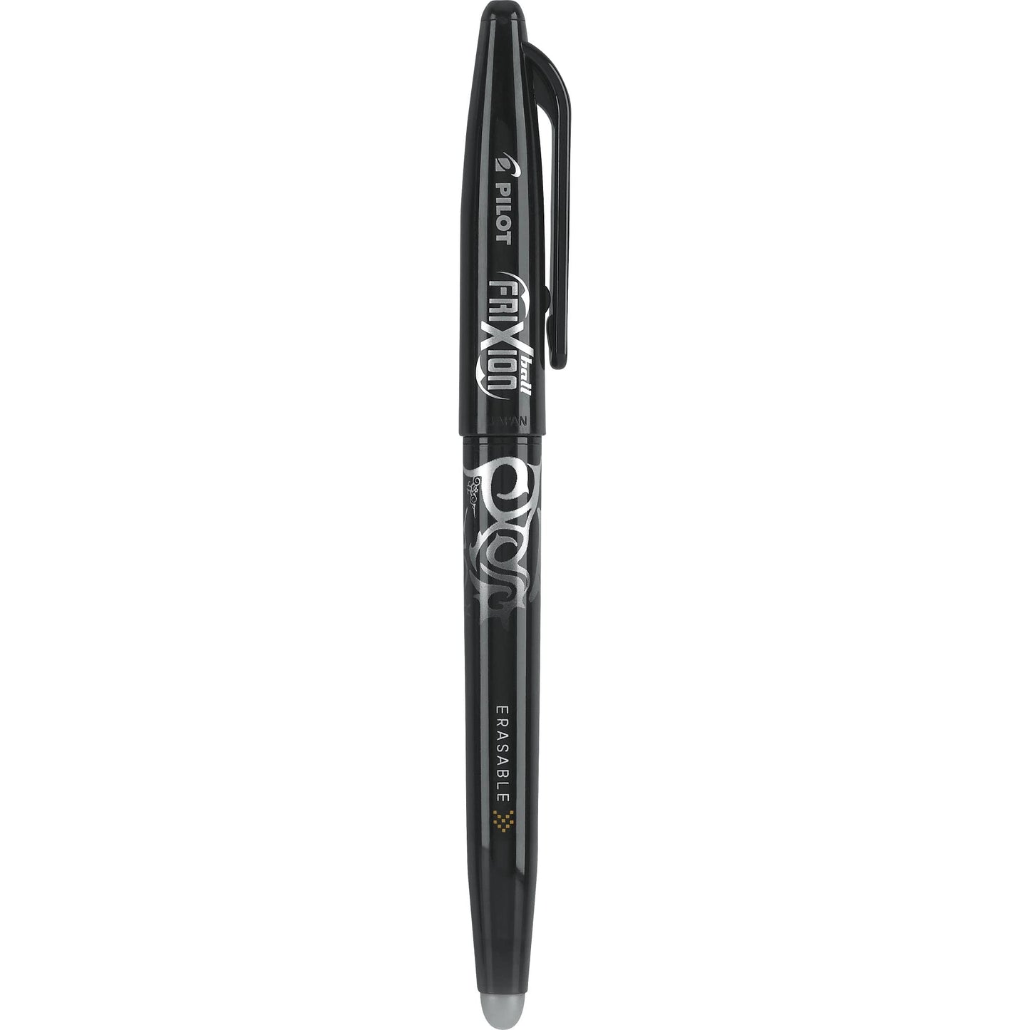 PILOT FriXion Ball Erasable & Refillable Gel Ink Stick Pens, Fine Point, Black Ink, 12-Pack (31550)