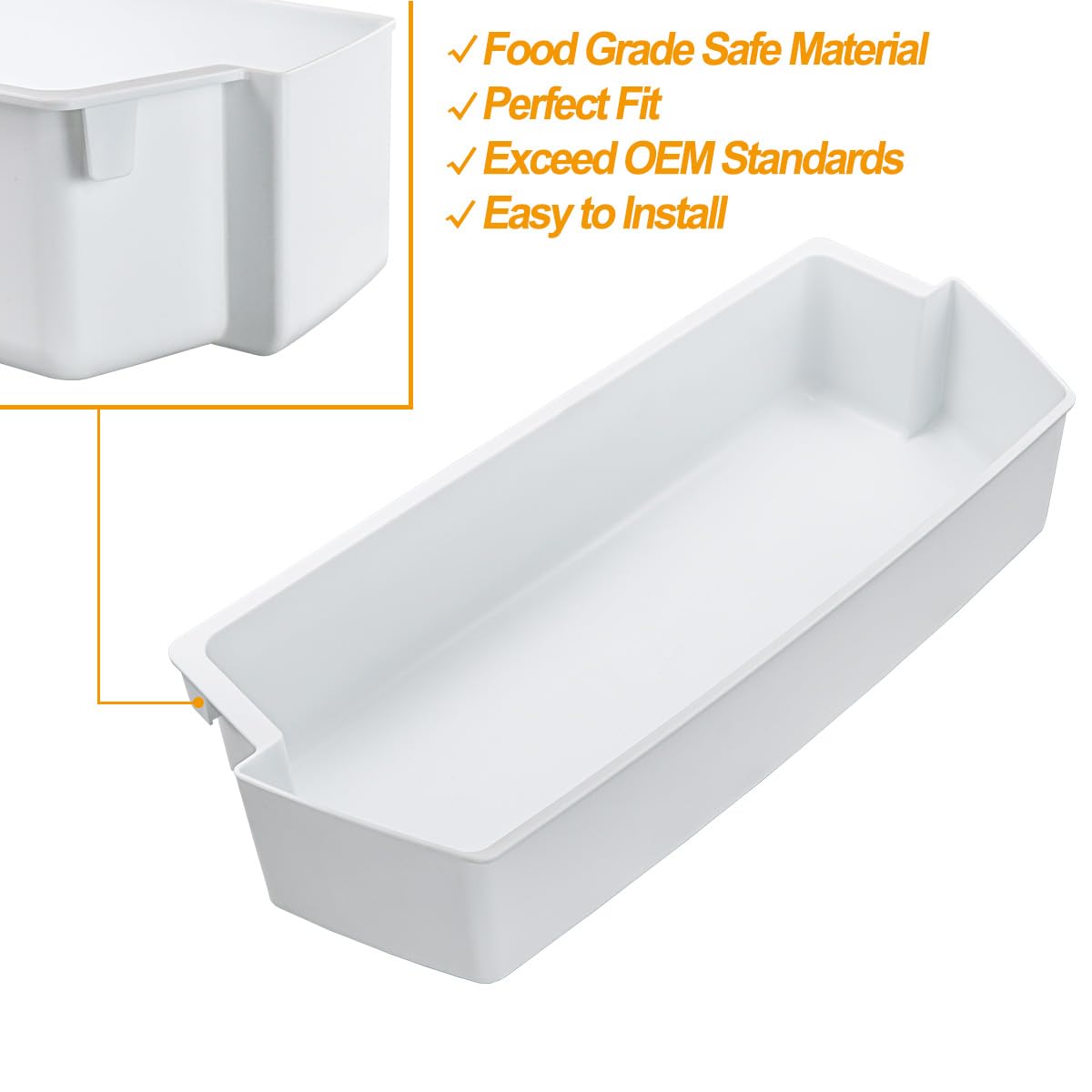 2187172 Refrigerator Door Shelf Bin by SupHomie - Compatible with Whirlpool Amana Kenmore Replaces WP2187172 PS328468 AP6006028 2187194K (3 Pack)