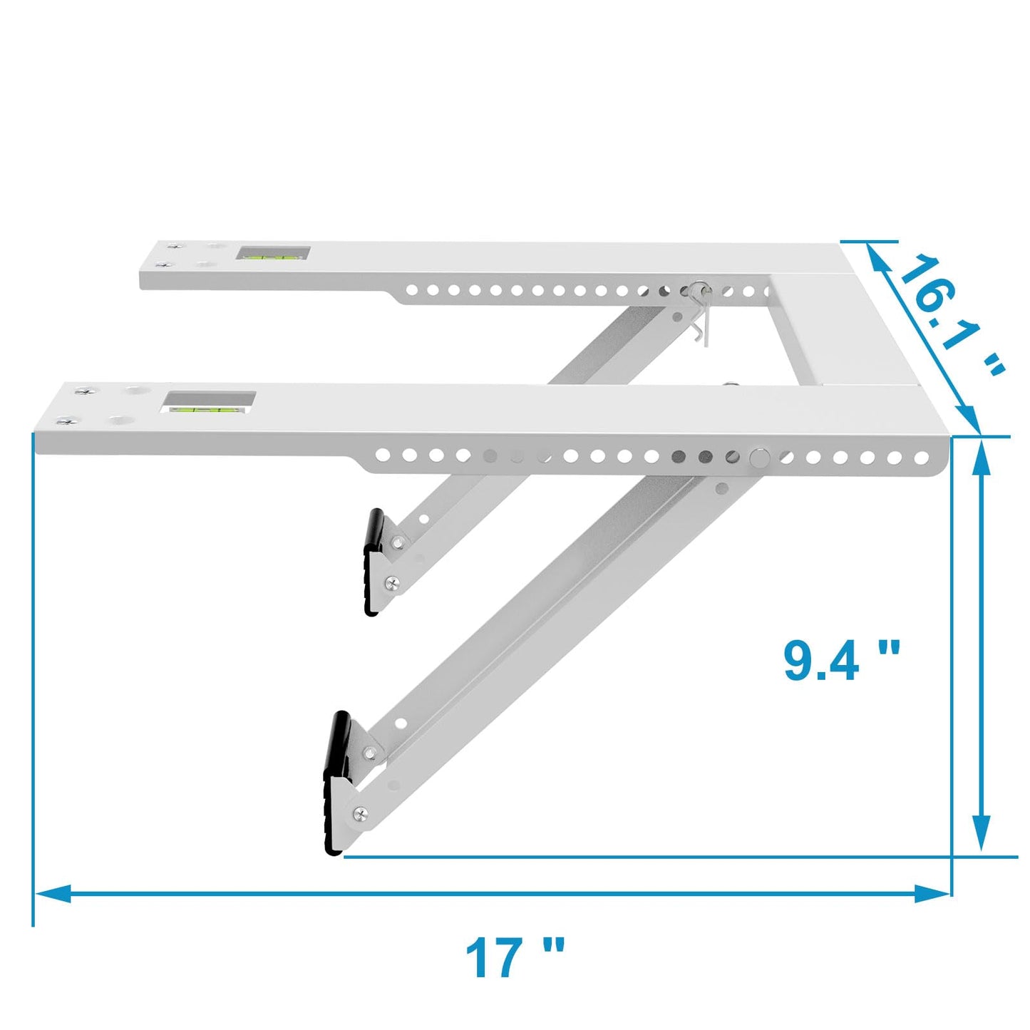 Qualward Air Conditioner Bracket Window AC Support Brackets - Heavy Duty with 2 Arms, Up to 180 lbs for 12000 to 24000 BTU AC Units- Fits Single Or Double Hung Windows