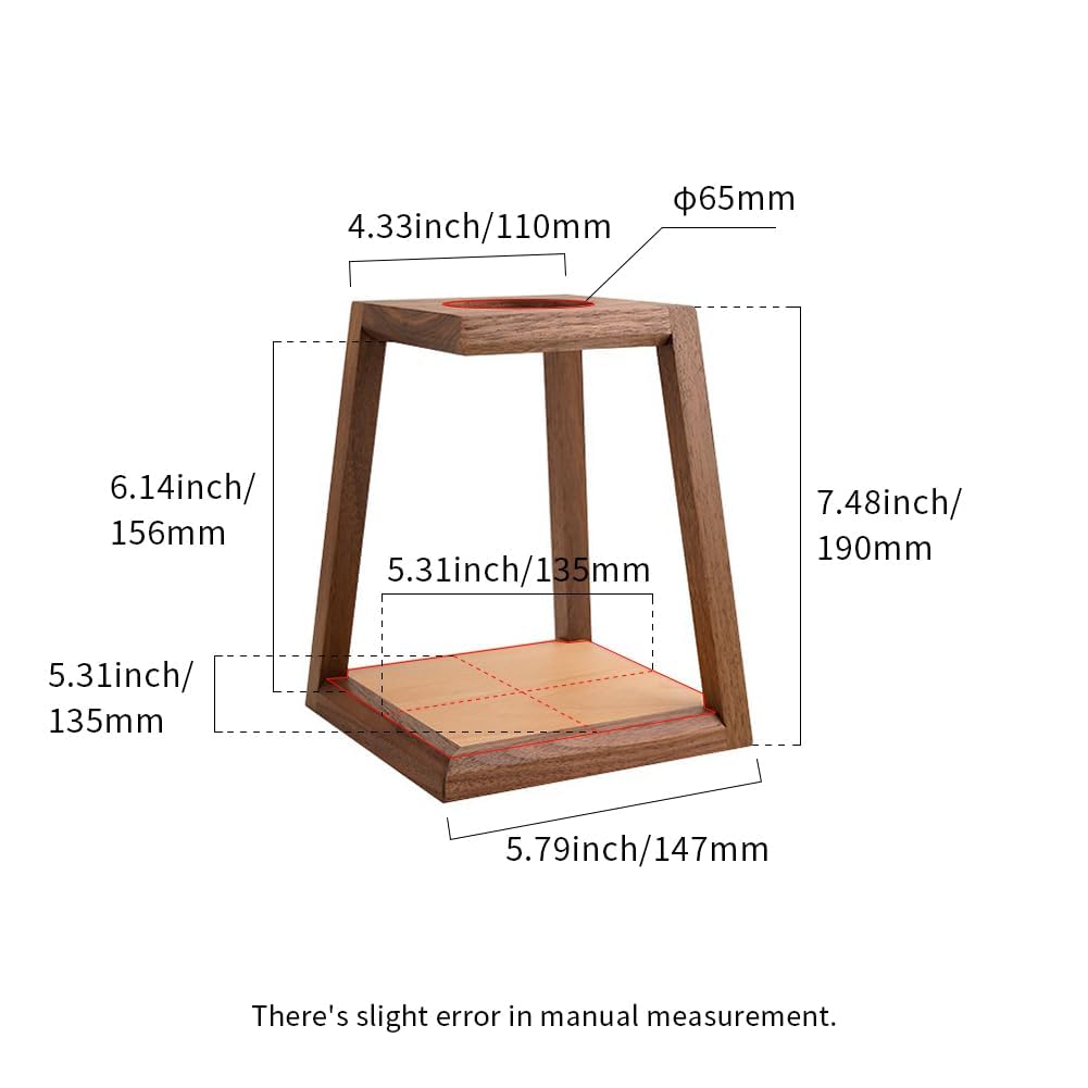 watchget Pour Over Coffee Station Coffee Dripper Stand Wooden Drip Station Pour Over Coffee Maker Stand Filter Holder