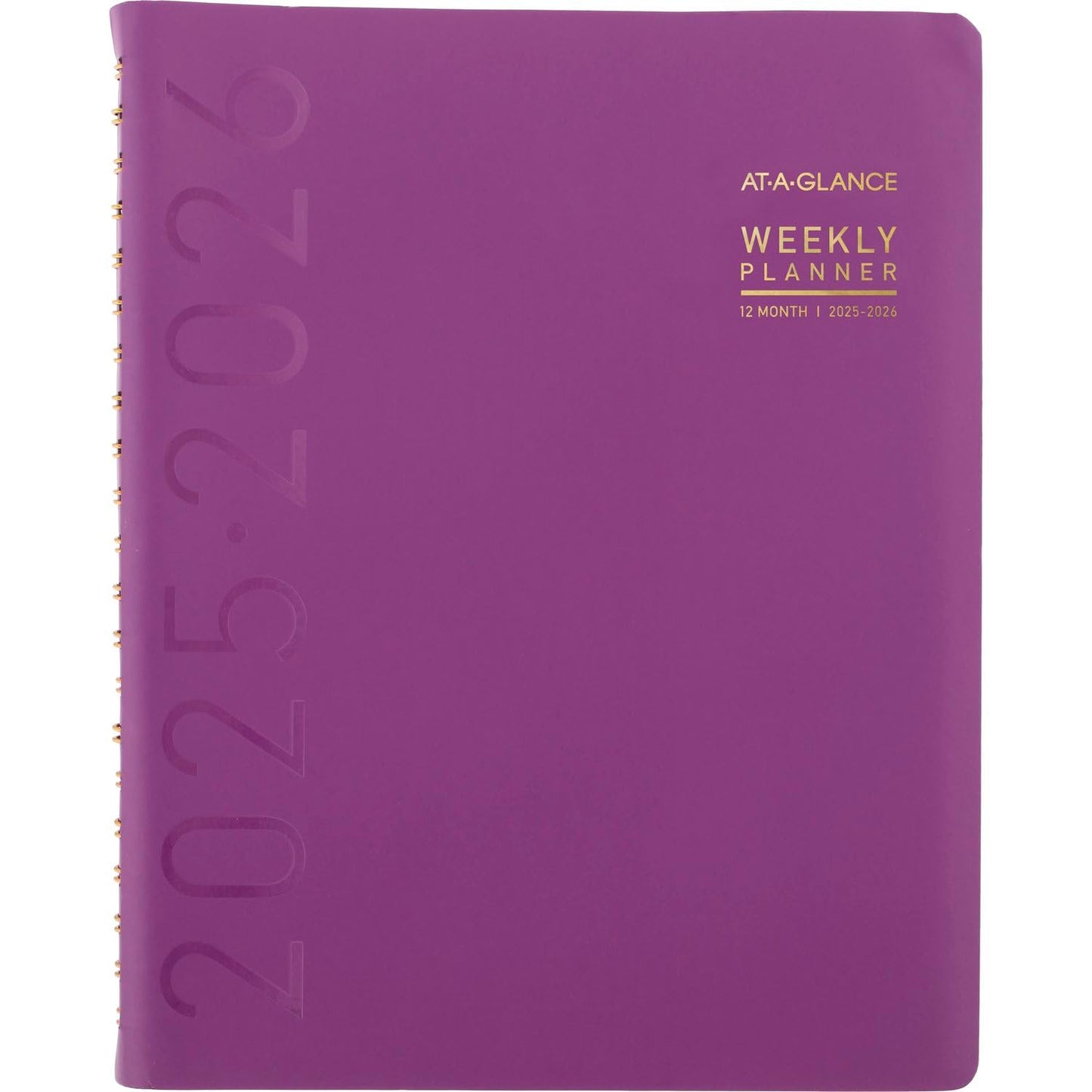 AT-A-GLANCE Planner 2025-2026 Academic, Weekly & Monthly, Half-Hourly Appointment Book, 8-1/4" x 11", Large, Monthly Tabs, Flexible Cover, Contemporary, Purple (70957X18)