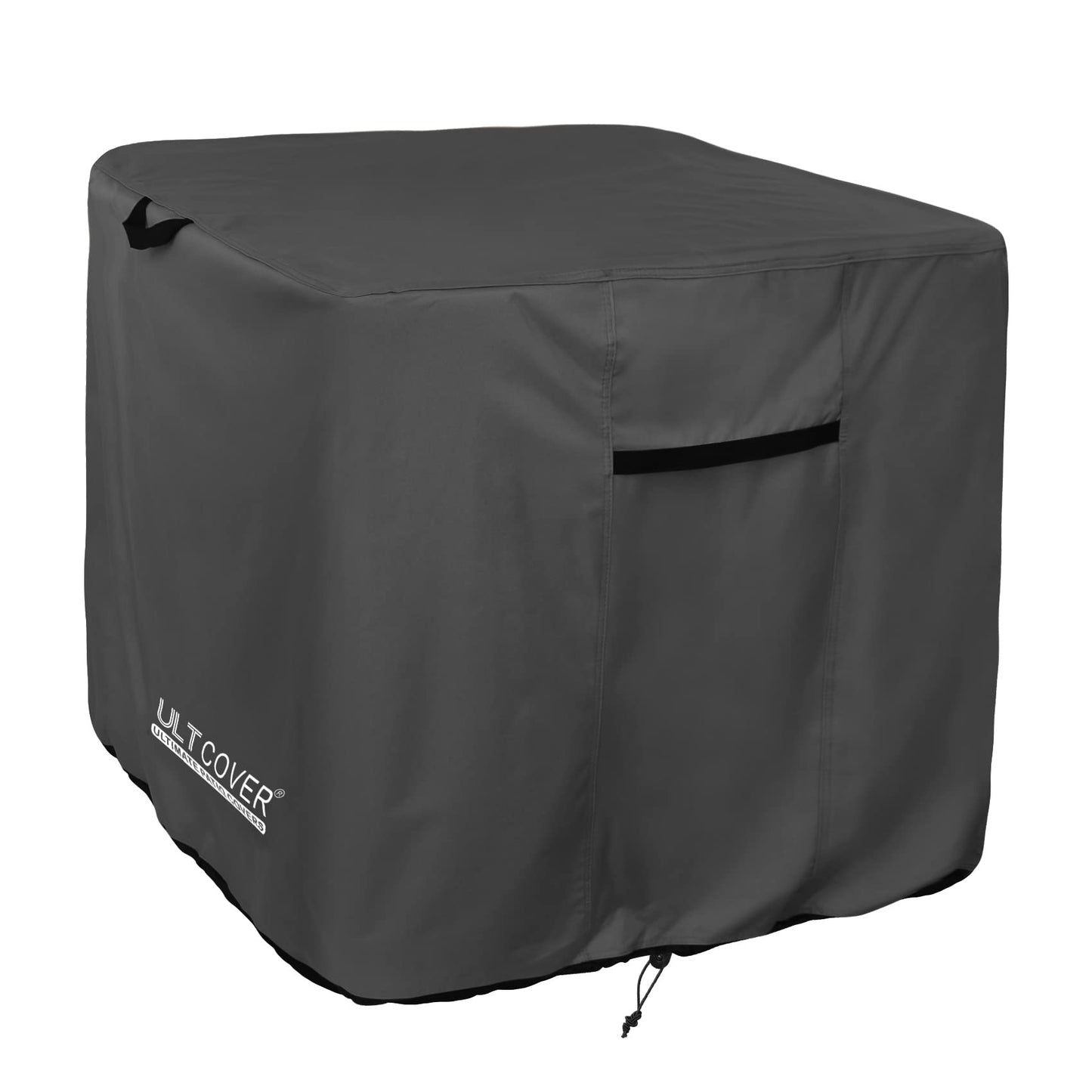 ULTCOVER Waterproof Square Air Conditioner Cover for Outside AC Units Size Upto 30W x 30D x 32H inch, Black