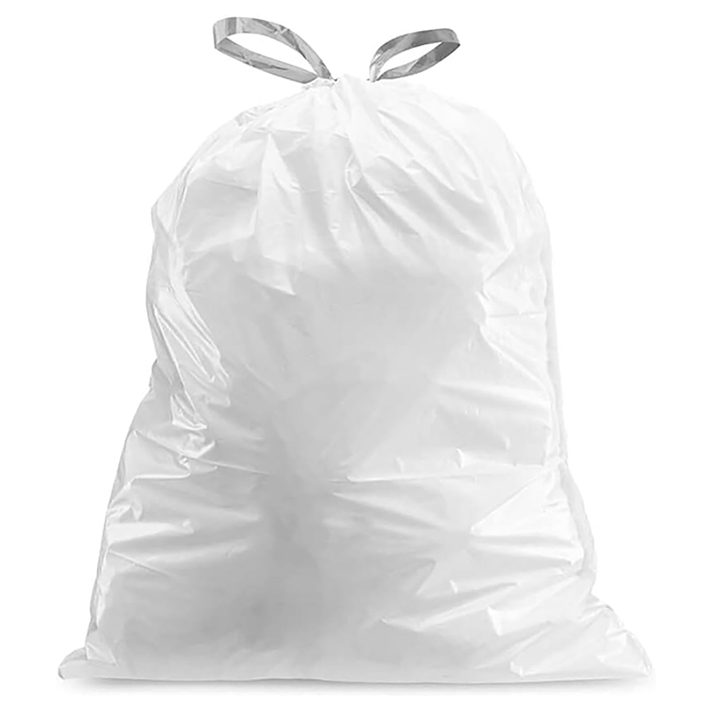 Plasticplace White Drawstring Lavender and Soft Vanilla Scented Garbage Can Liners, Compatible with Code J (200 Count) 10-10.5 Gallon / 38-40 Liter, 21" x 28 "
