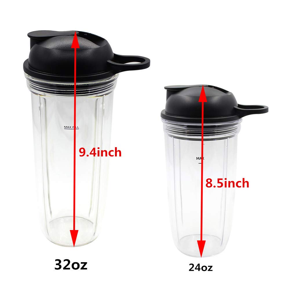 Joyparts Replacement Parts New Blade with Cup and Lid Intended for Nutri Ninja Blender BL610
