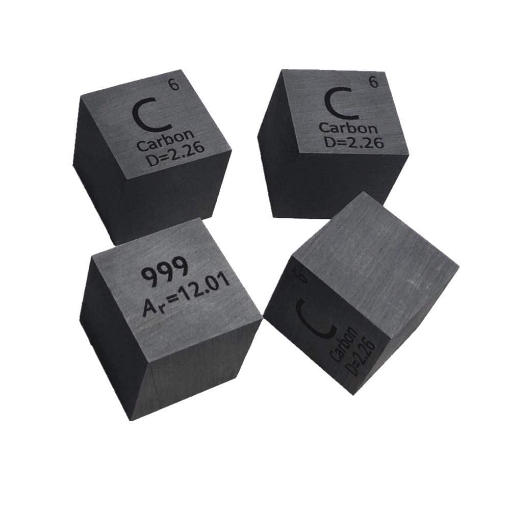 0.39" Element Cube Set 10mm Density Cubes Copper Iron Bismuth Titanium for Periodic Table Collection Up to 99.99% Purity (0.39“, 9-01)