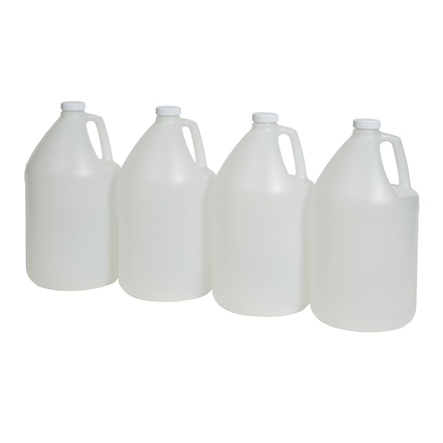 FastRack 4-Pack 1 Gallon Water Bottle Plastic Jug Container with Lid | White Food Grade Gallon Water Jug, BPA-Free, Leak-Proof Pitcher With Lid Fermentation, Brewing, Storage & More