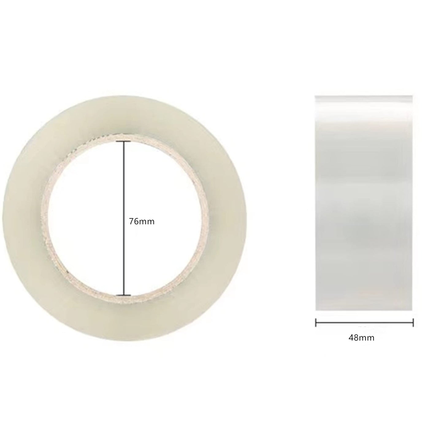 MJUNM 36 Rolls Clear Packing Tape,Packaging Tape for Moving Boxes, Shipping, Office and Storage, Commercial Grade Carton Sealing Adhesive Industrial Tape, 1.88" x 65 Yards, 3 inch Core