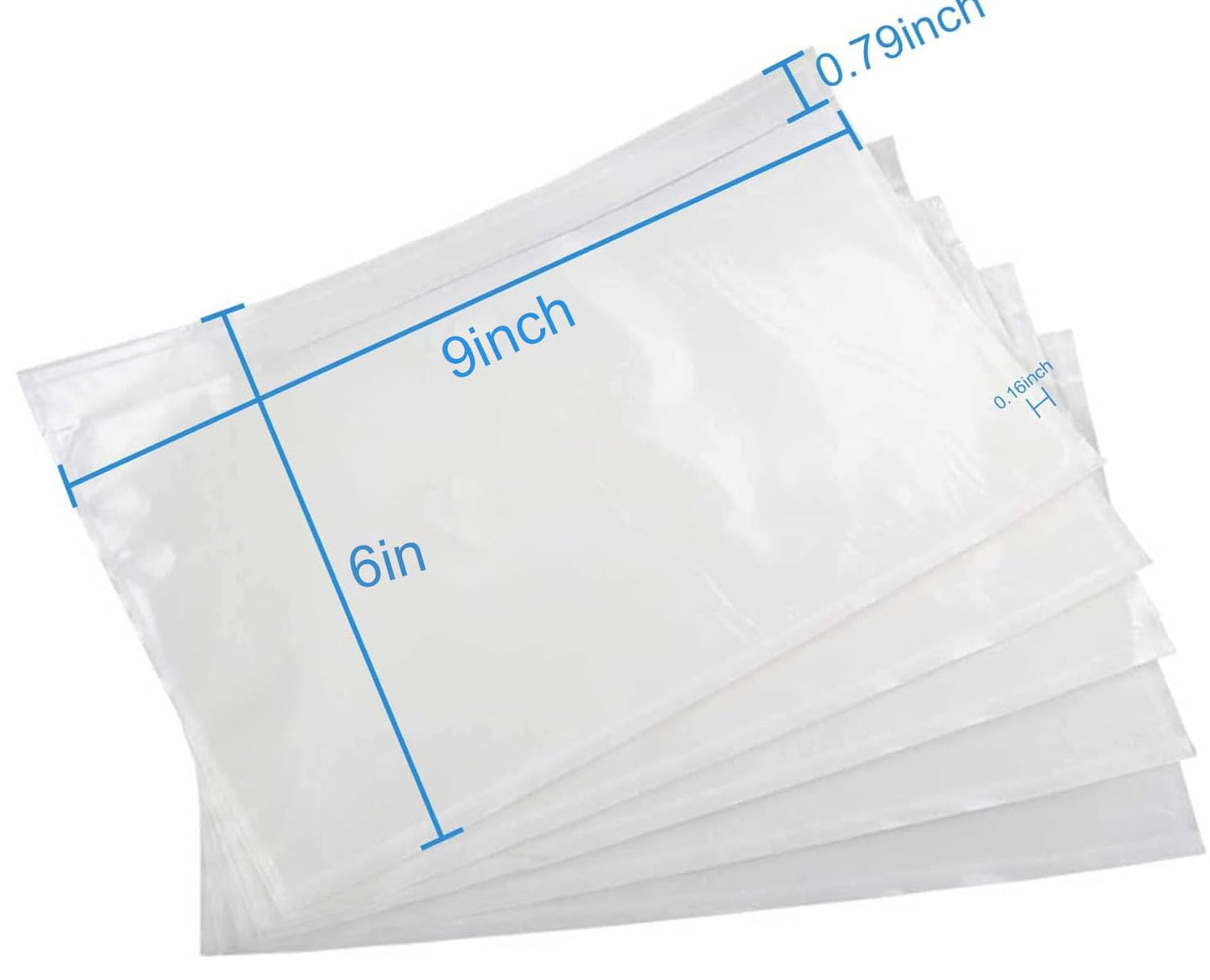 Coopaty 6" x 9" Adhesive Packing List Envelopes Clear Plastic Mailing Shipping Envelope Pouch (500 Pack)