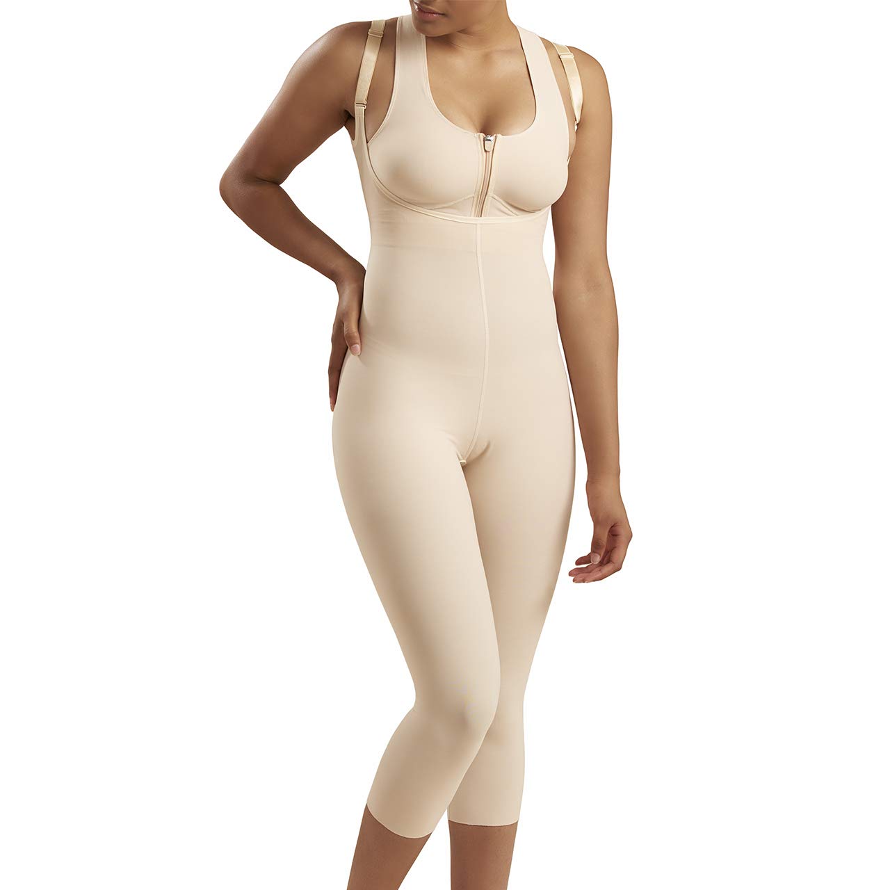 MARENA SFBHM2 Stage 2 Pull-On Girdle with High-Back – Adjustable Mid-Calf Length Girdle