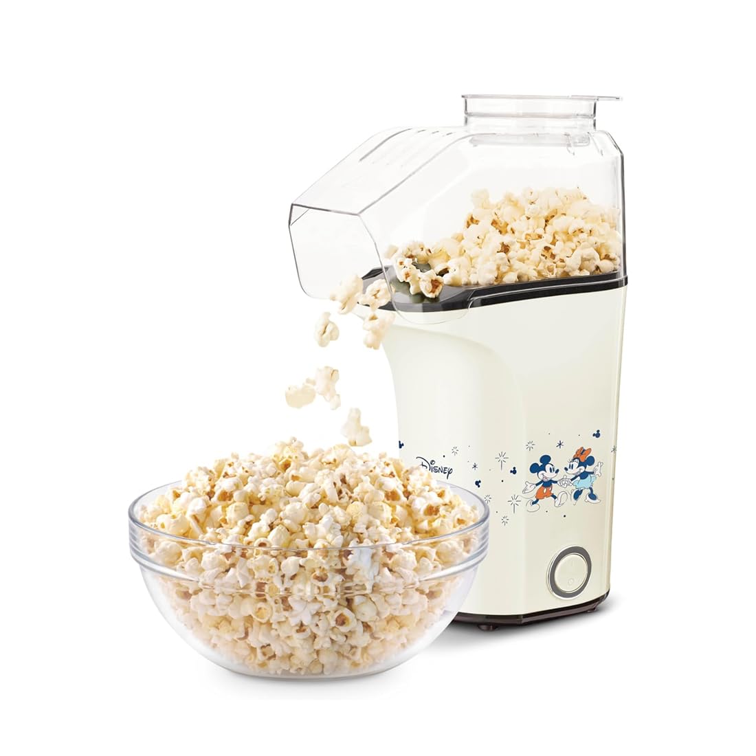 Disney DASH Fresh Pop Popcorn Maker - Oil-Free, Air Popcorn Popper - With Measuring Cup & Recipe Guide - Perfect for Movie Nights - 16 Cups, Mickey & Minnie Design