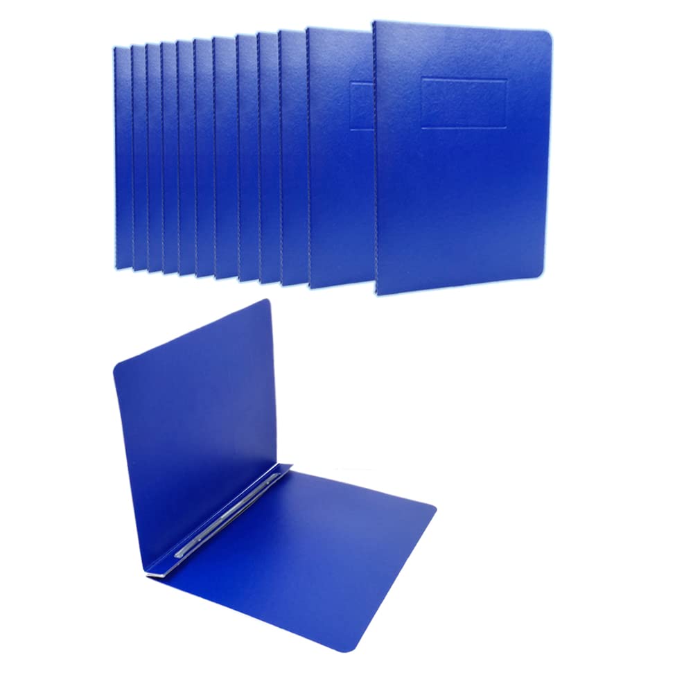 ESKEAR Fiberboard Binder, 8.5 Inch Centers, 3 Inch Capacity, Letter Size, for Pressboard Report Cover,12 per Box (Blue)