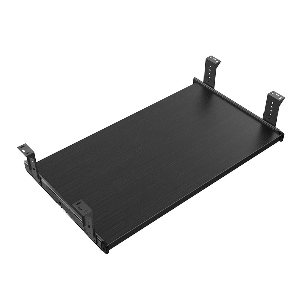 FRMSAET Furniture Accessories Office Product Suits Hardware 20/24/30 inches Keyboard Drawer Tray Wood Holder Under Desk Adjustable Height Platform. (24 inches, Black)