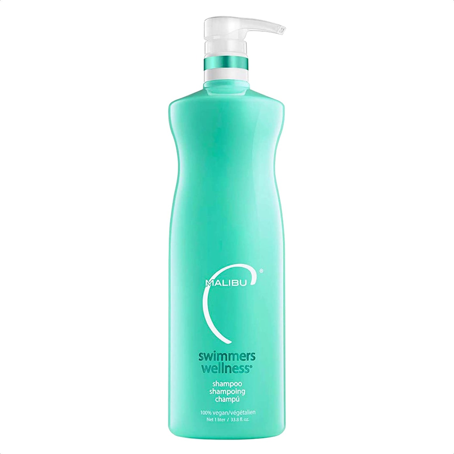 Malibu C Swimmers Wellness Shampoo - Protects Hair Against Chlorine Damage & Combats Brittle Hair - Swimmers Shampoo for Removing Pool Elements (33.8 oz)