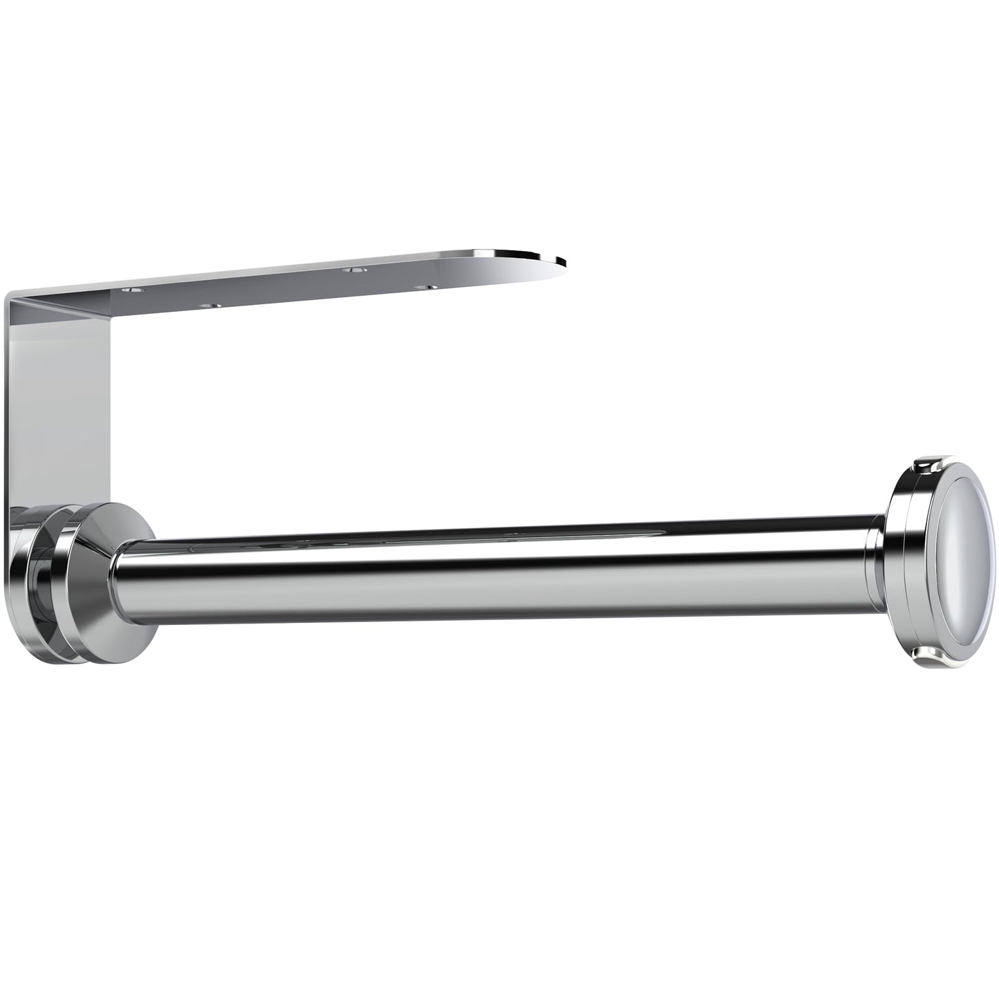 theaoo Paper Towel Holder Under Cabinet, One-Handed Tear Wall Mount Paper Towel Holder Dispenser with Damping Function for Kitchen Organization, Stainless Steel, Self-Adhesive or Drill mounting,Silver