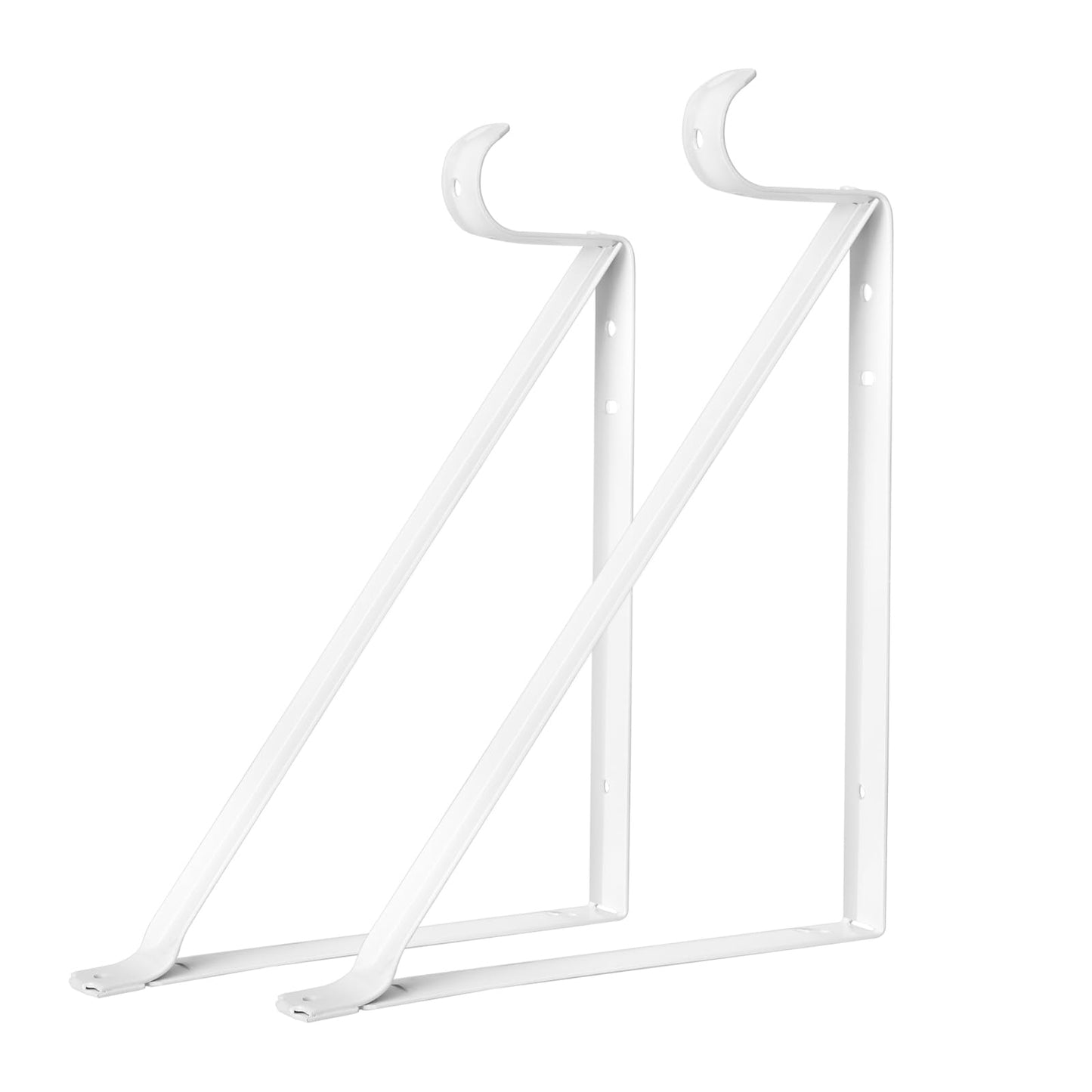 KOVOSCH 10 Pack Heavy Duty Closet Shelf & Rod Brackets, Wall Mounted Closet Shelf Brackets, 11 x 9.45 Inch Closet Shelf Brackets with Rod Support, White