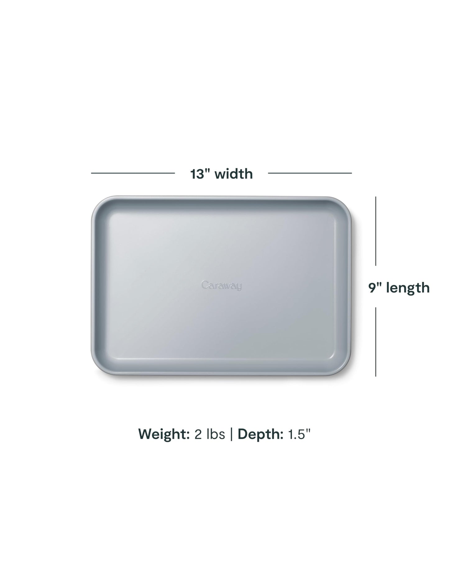 Caraway Nonstick Ceramic Small Baking Sheet (9x13”) – Non-Toxic, PTFE & PFOA Free – Oven Safe – Aluminized Steel Core – Mini Sheet Pan for Baking, Roasting & More - Slate