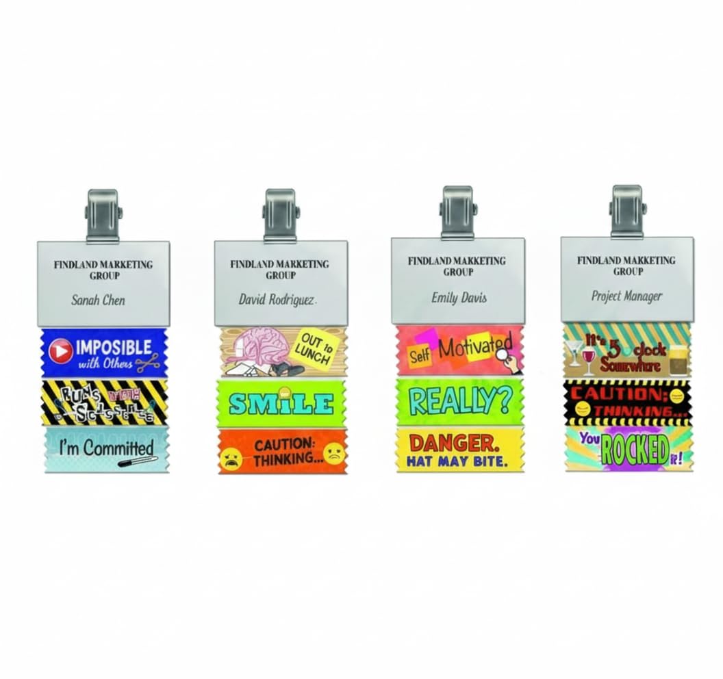 Hodges Badge - 100 Ribbon Pack - Fun @ Work Multicolor Ribbons – 100 Count Variety Pack (100) - Fun Attachable Ribbons for conferences, Office Gatherings, and Networking Events - Made in USA